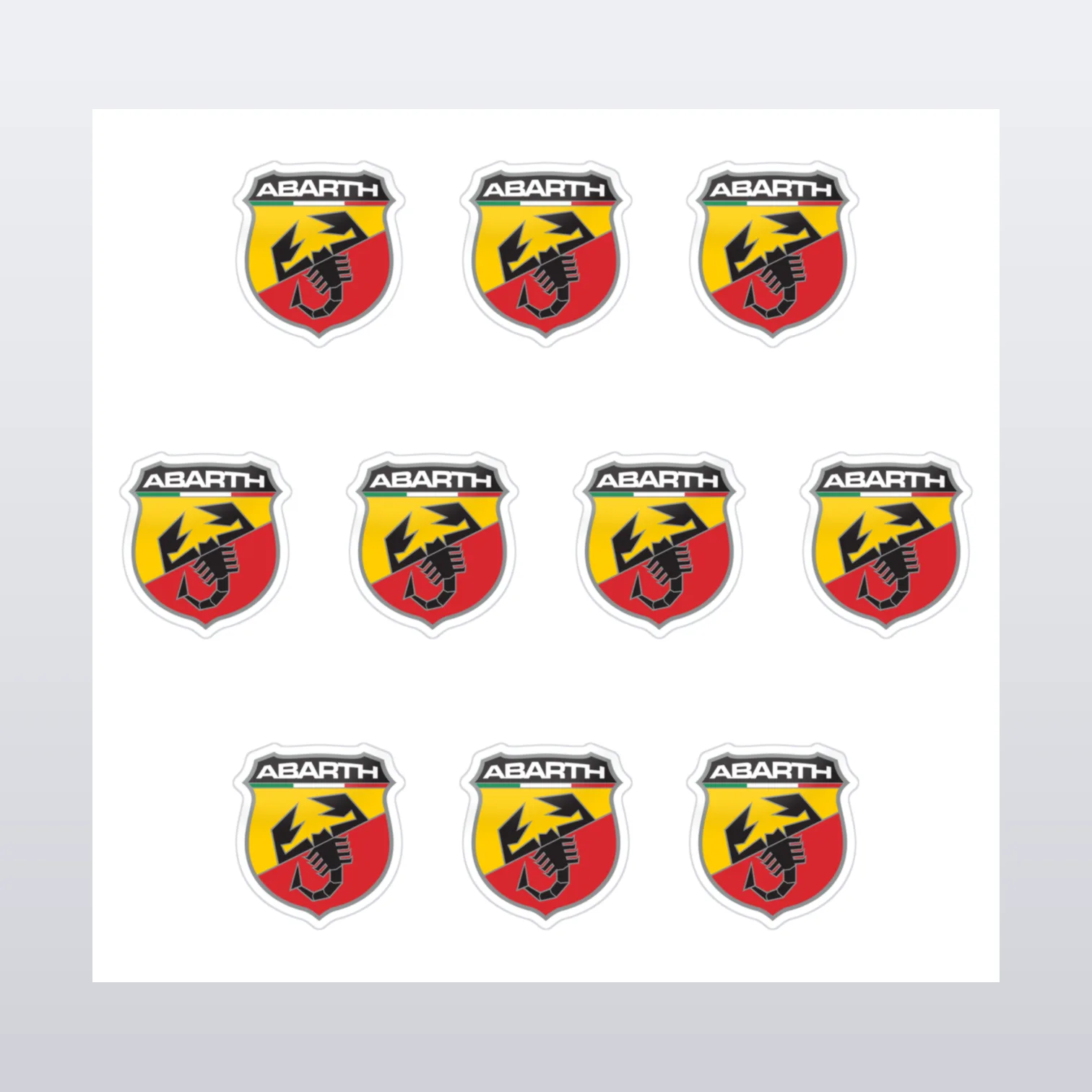 Abarth Custom Aufkleber Set – Aufkleber auf Bogen