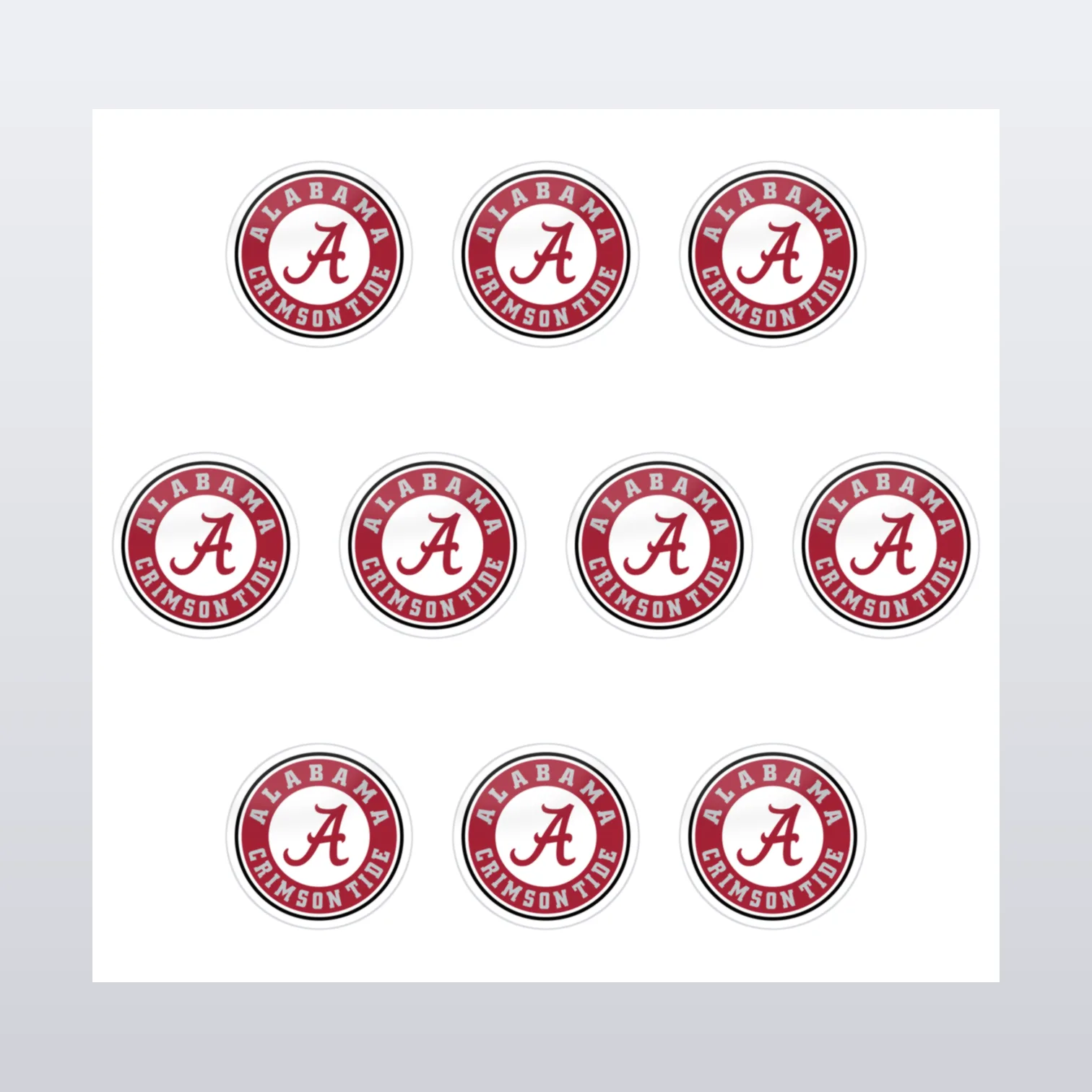 Alabama Crimson Tide Aufkleber Set III