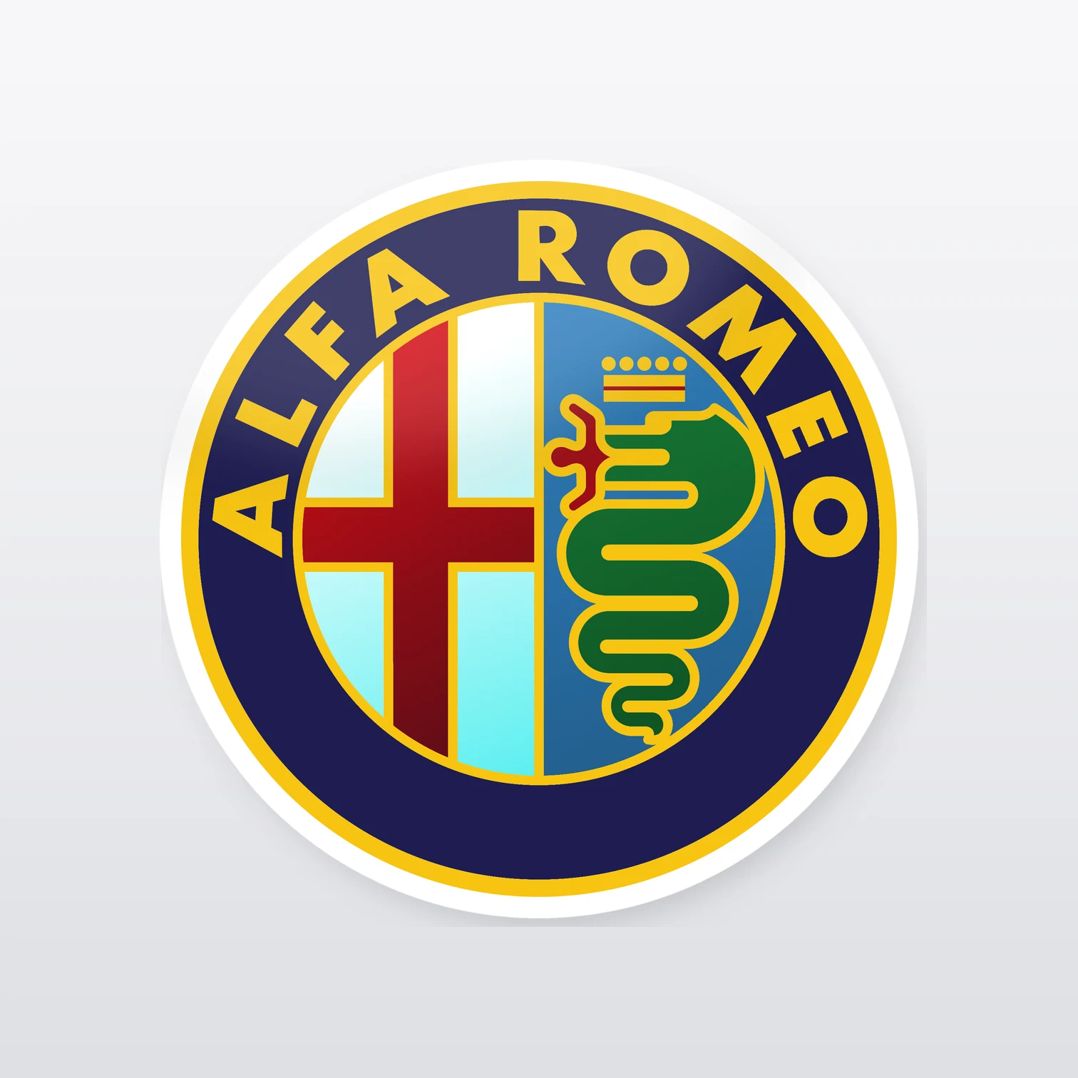 Alfa Romeo Aufkleber Set – einzelner Aufkleber in Großaufnahme