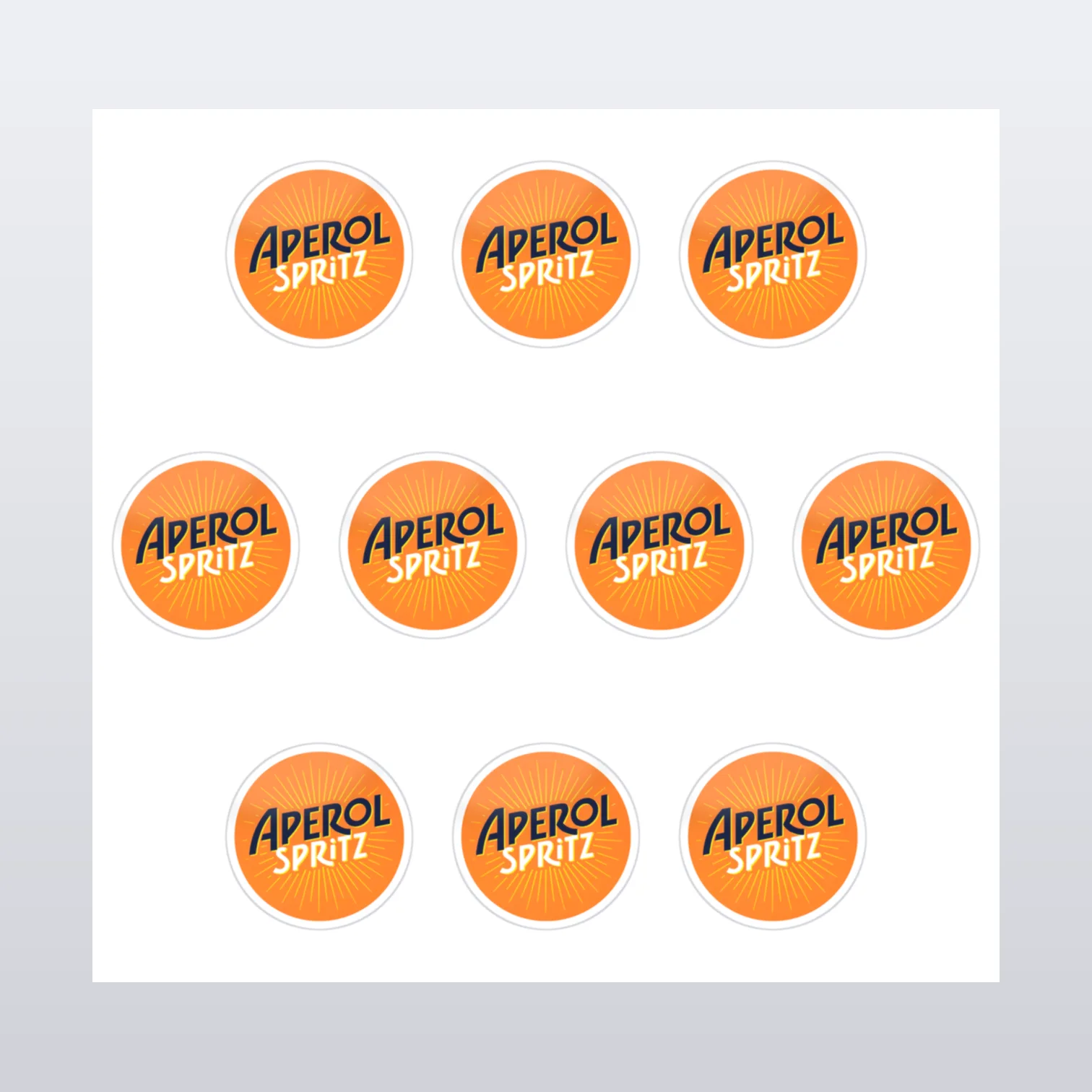 Aperol Spritz Aufkleber Set – Aufkleber auf Bogen