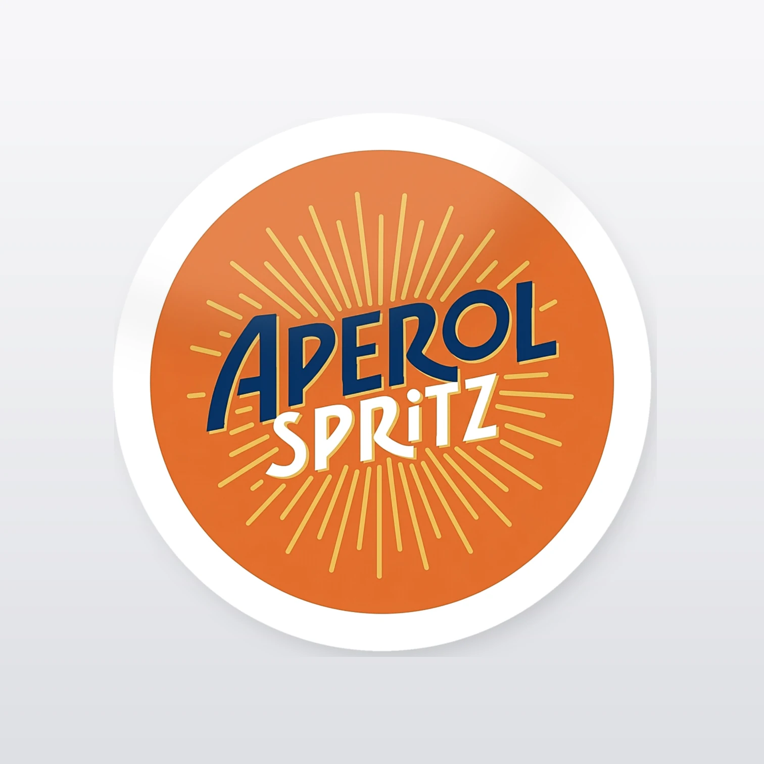 Aperol Spritz Aufkleber Set – einzelner Aufkleber in Großaufnahme