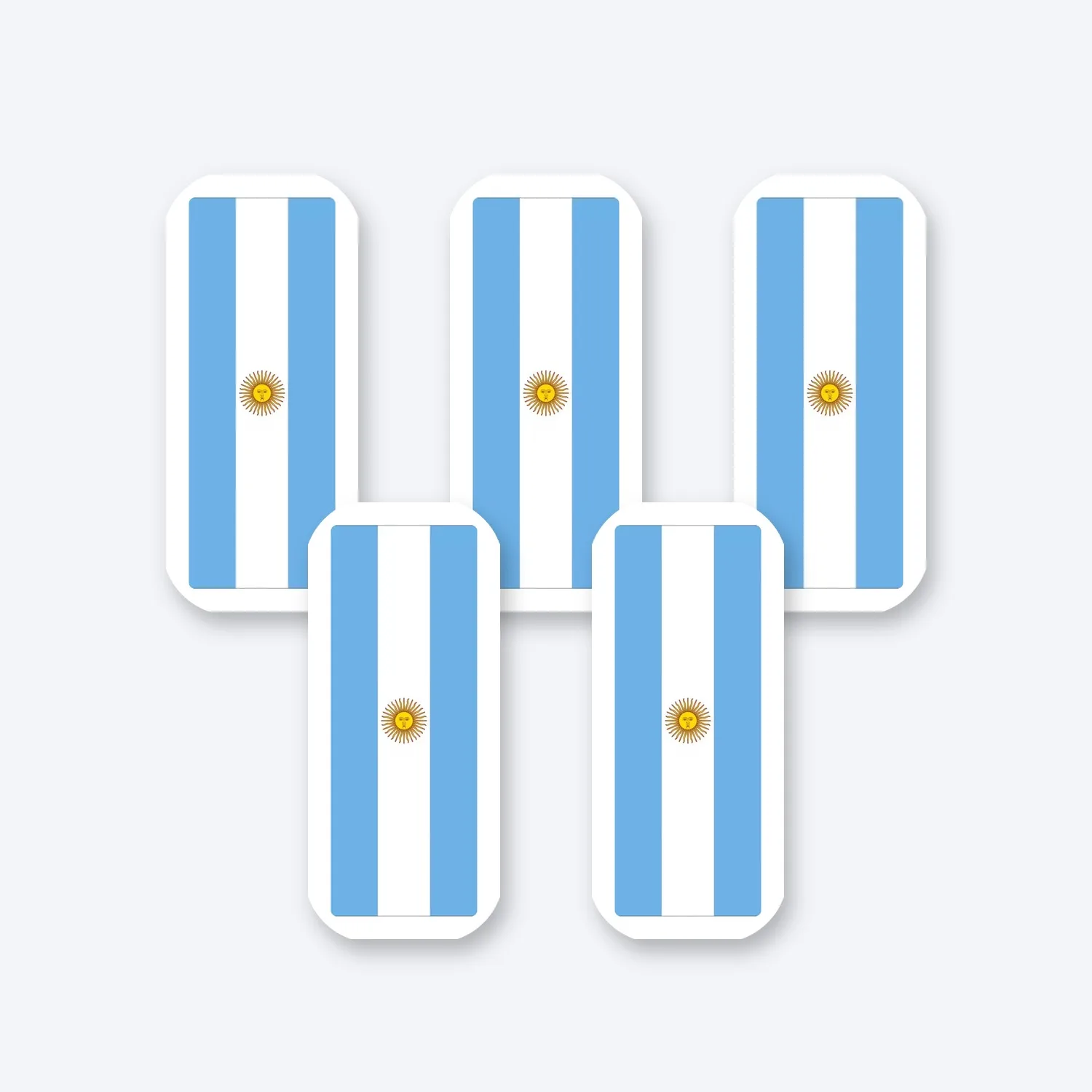 Argentinien Flagge Aufkleber Set