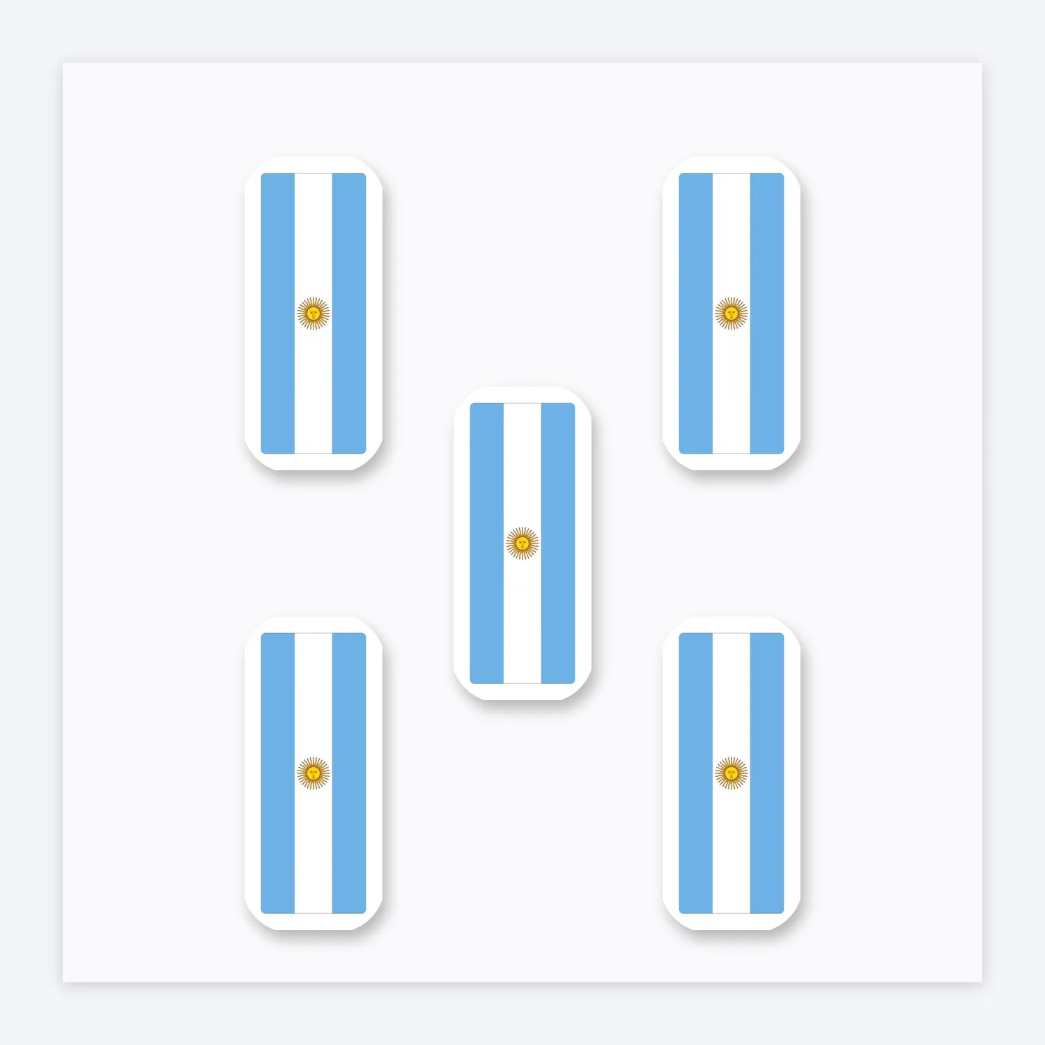 Argentinien Flagge Aufkleber Set