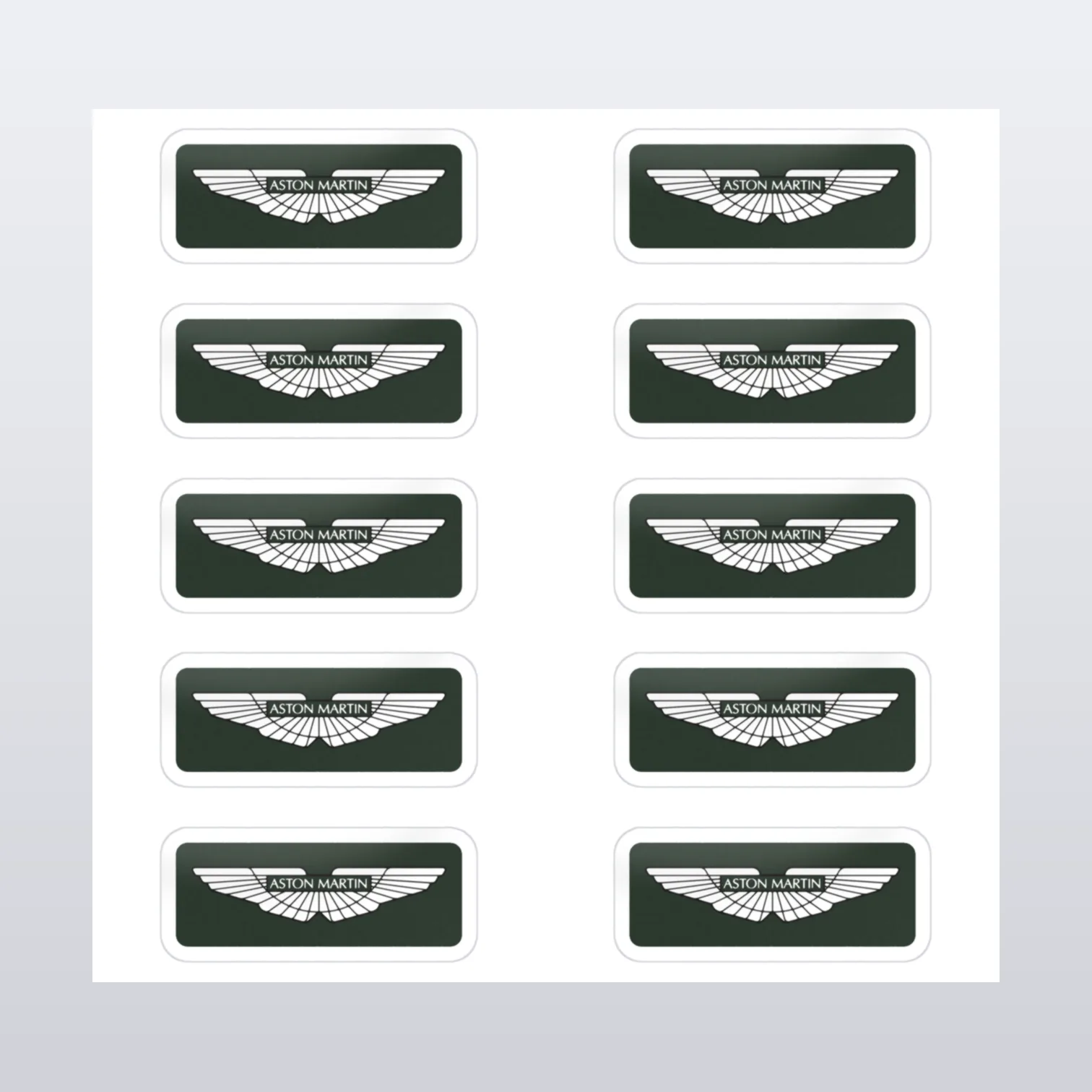 Aston Martin Logo Aufkleber Set – Aufkleber auf Bogen