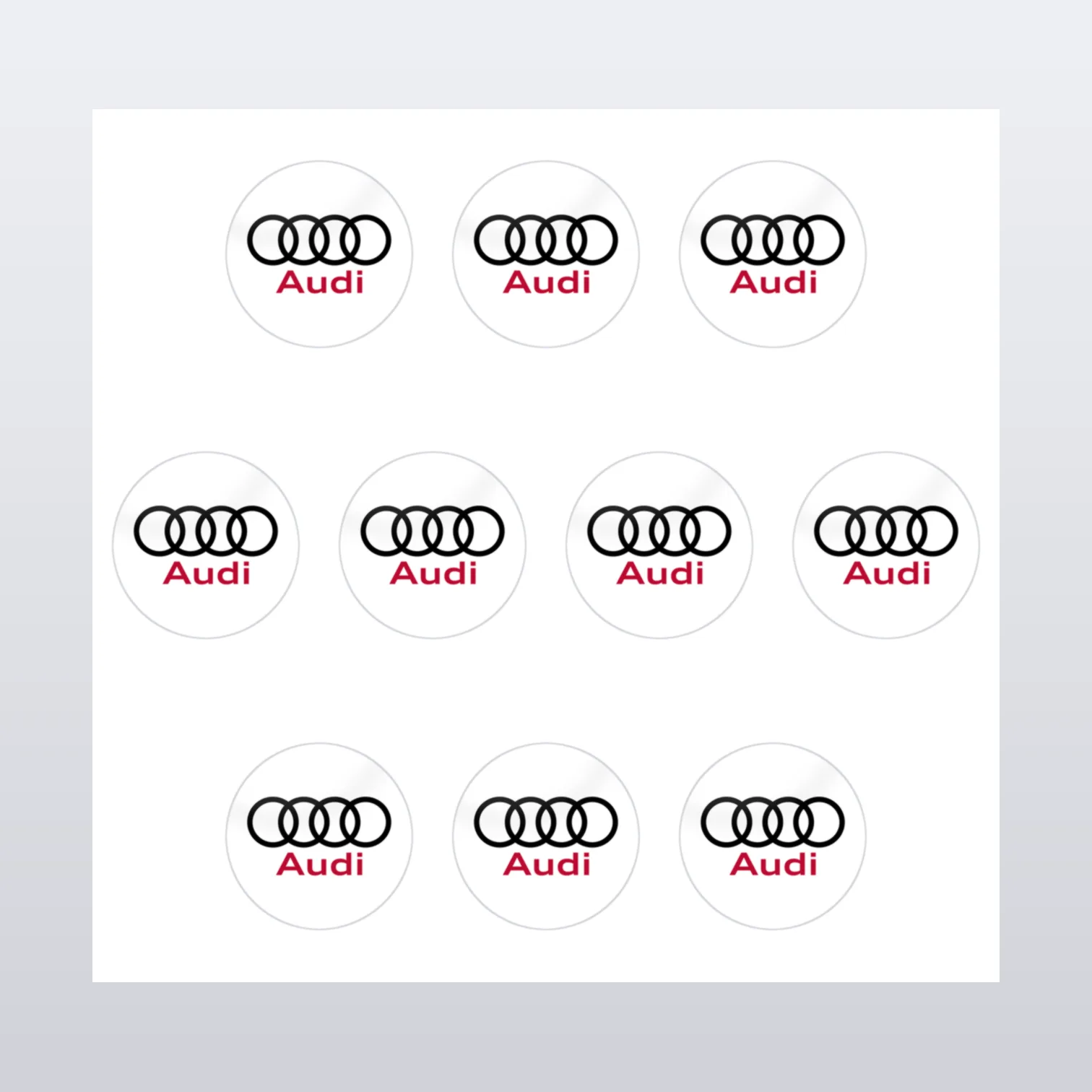 Audi Aufkleber Set – Aufkleber auf Bogen
