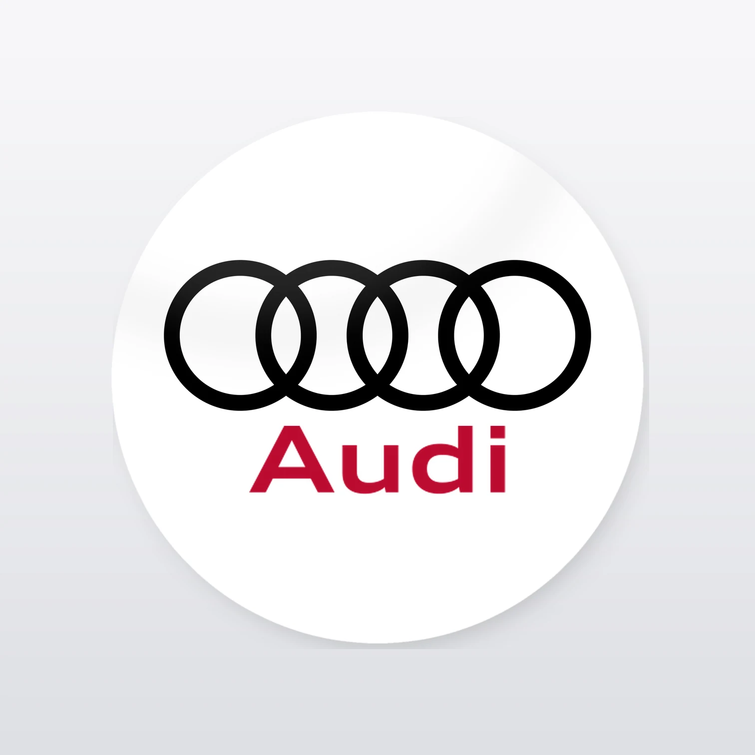 Audi Aufkleber Set – einzelner Aufkleber in Großaufnahme