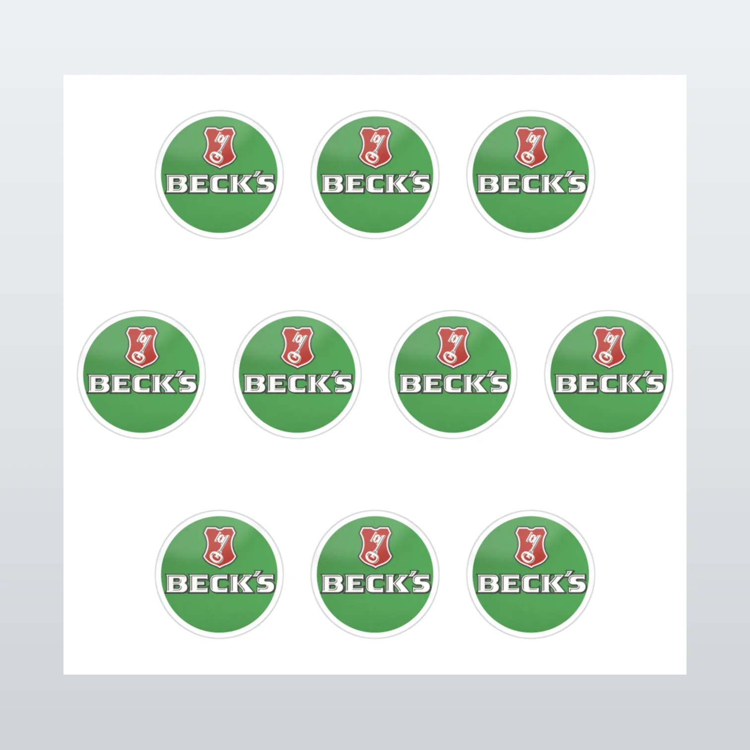 Becks Bier Aufkleber Set – Aufkleber auf Bogen