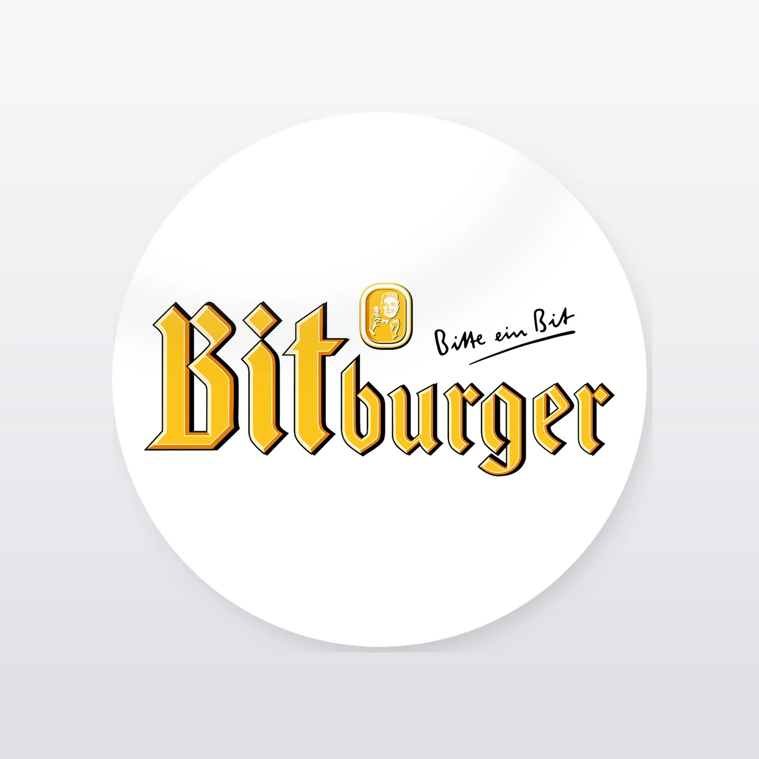 Bitburger Bier Aufkleber Set – einzelner Aufkleber in Großaufnahme