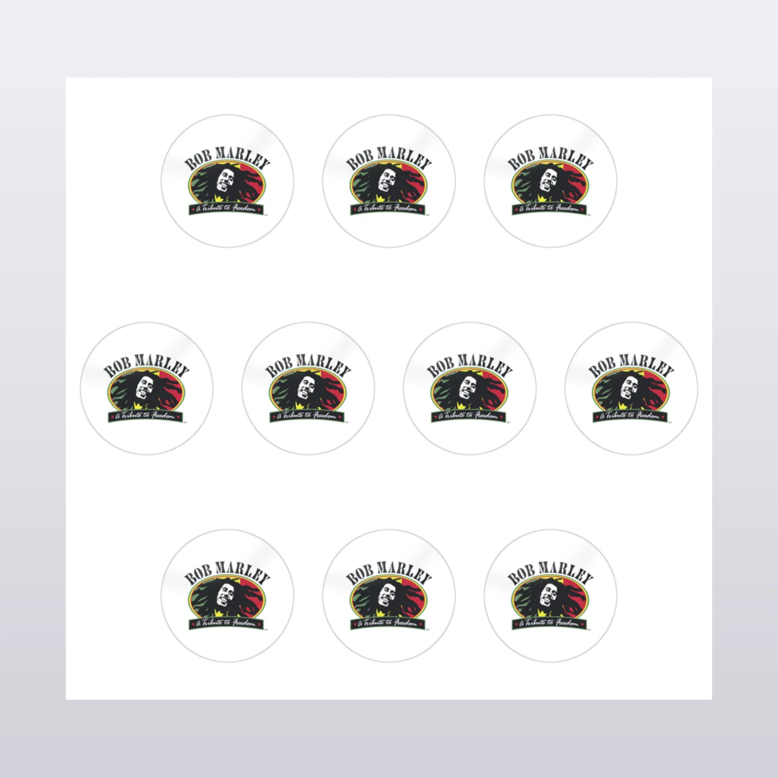 Bob Marley Aufkleber Set – Aufkleber auf Bogen