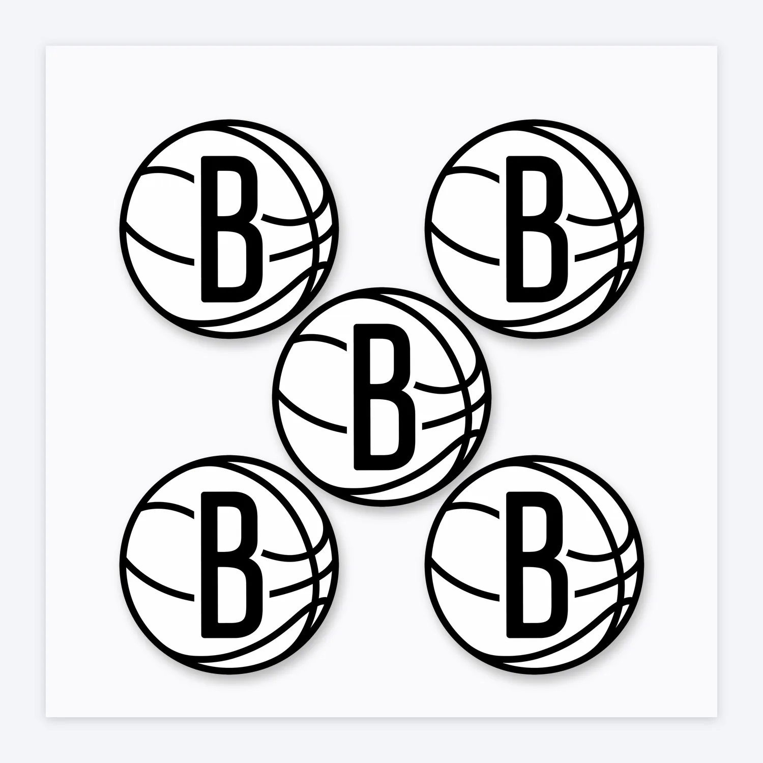 Brooklyn Nets NBA Aufkleber Set I