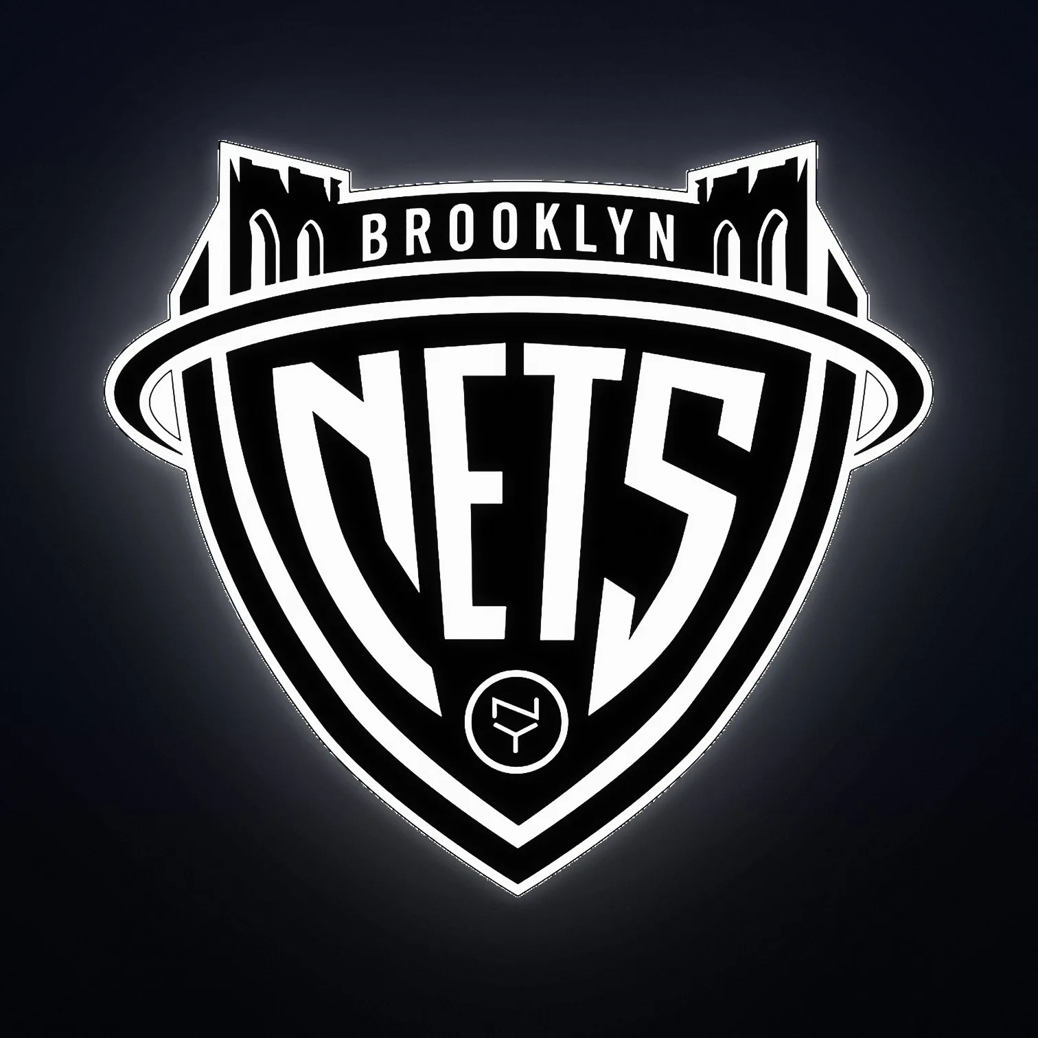 Brooklyn Nets NBA LED-Leuchte II