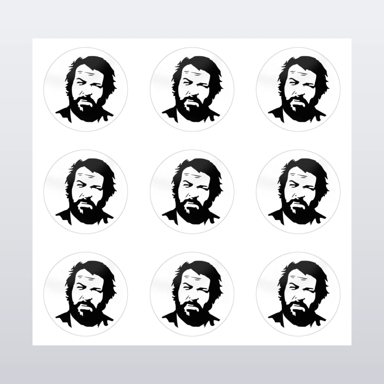 Bud Spencer Aufkleber Set – Aufkleber auf Bogen