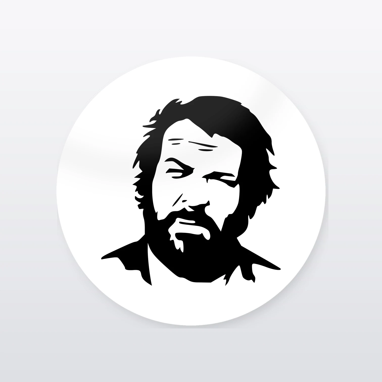 Bud Spencer Aufkleber Set – einzelner Aufkleber in Großaufnahme