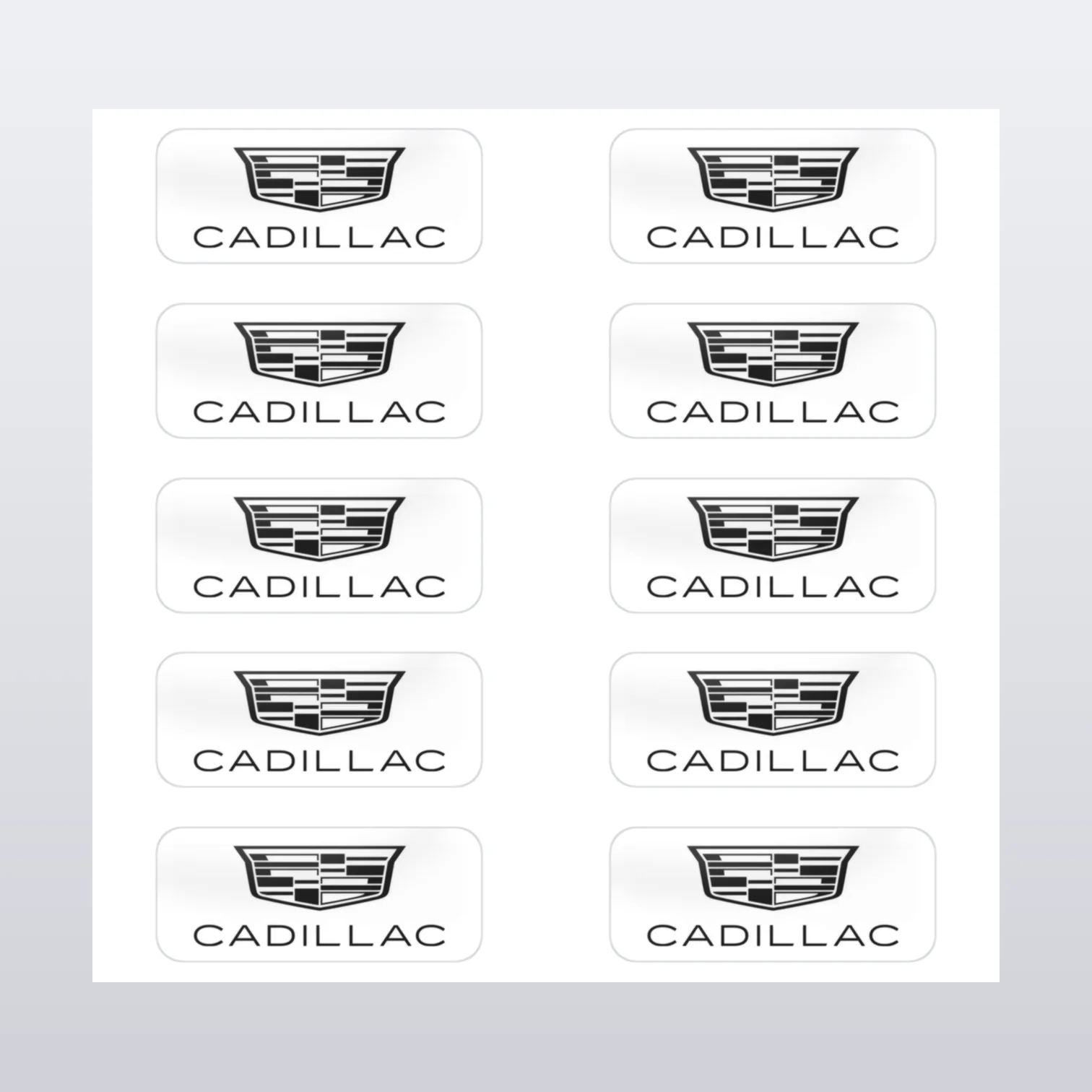 Cadillac Aufkleber Set II – Aufkleber auf Bogen