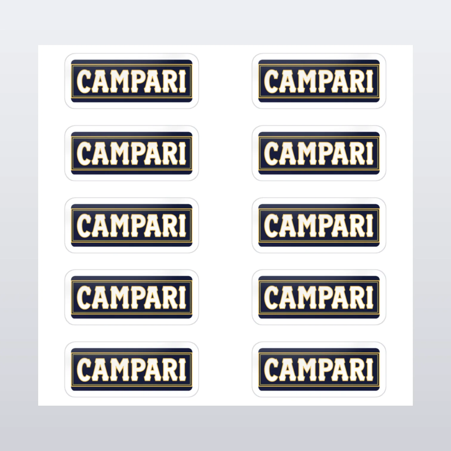 Campari Aufkleber Set – Aufkleber auf Bogen