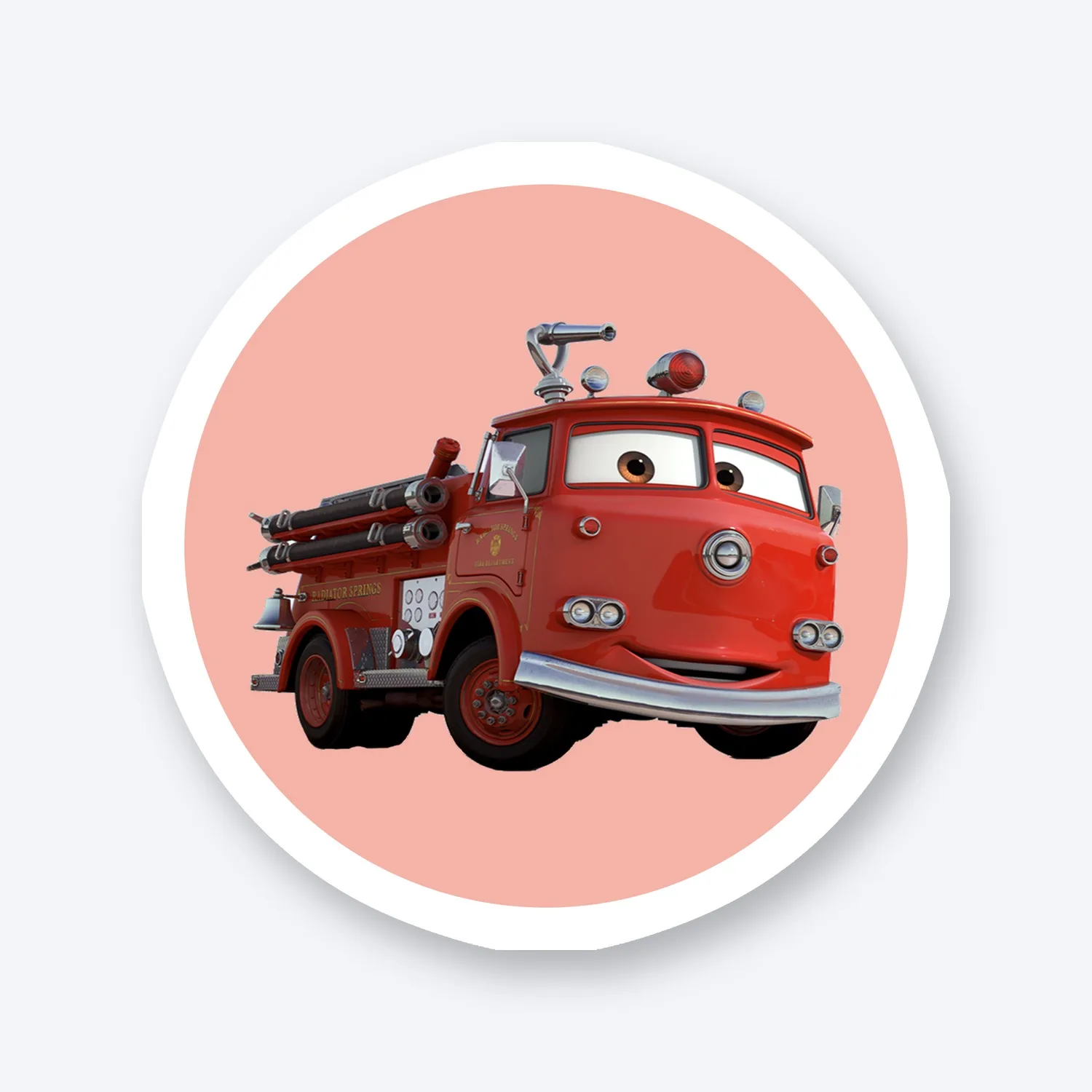 Cars Red Fire Truck Aufkleber Set