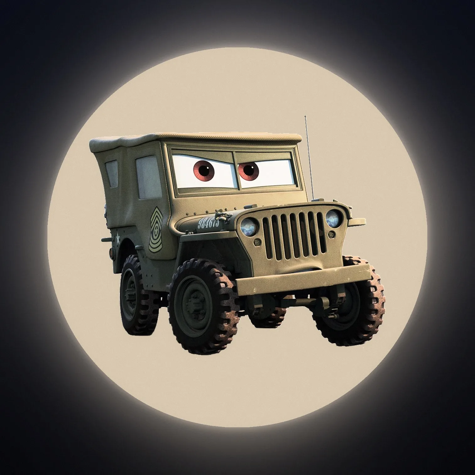Cars Sarge Willys Jeep LED-Leuchte