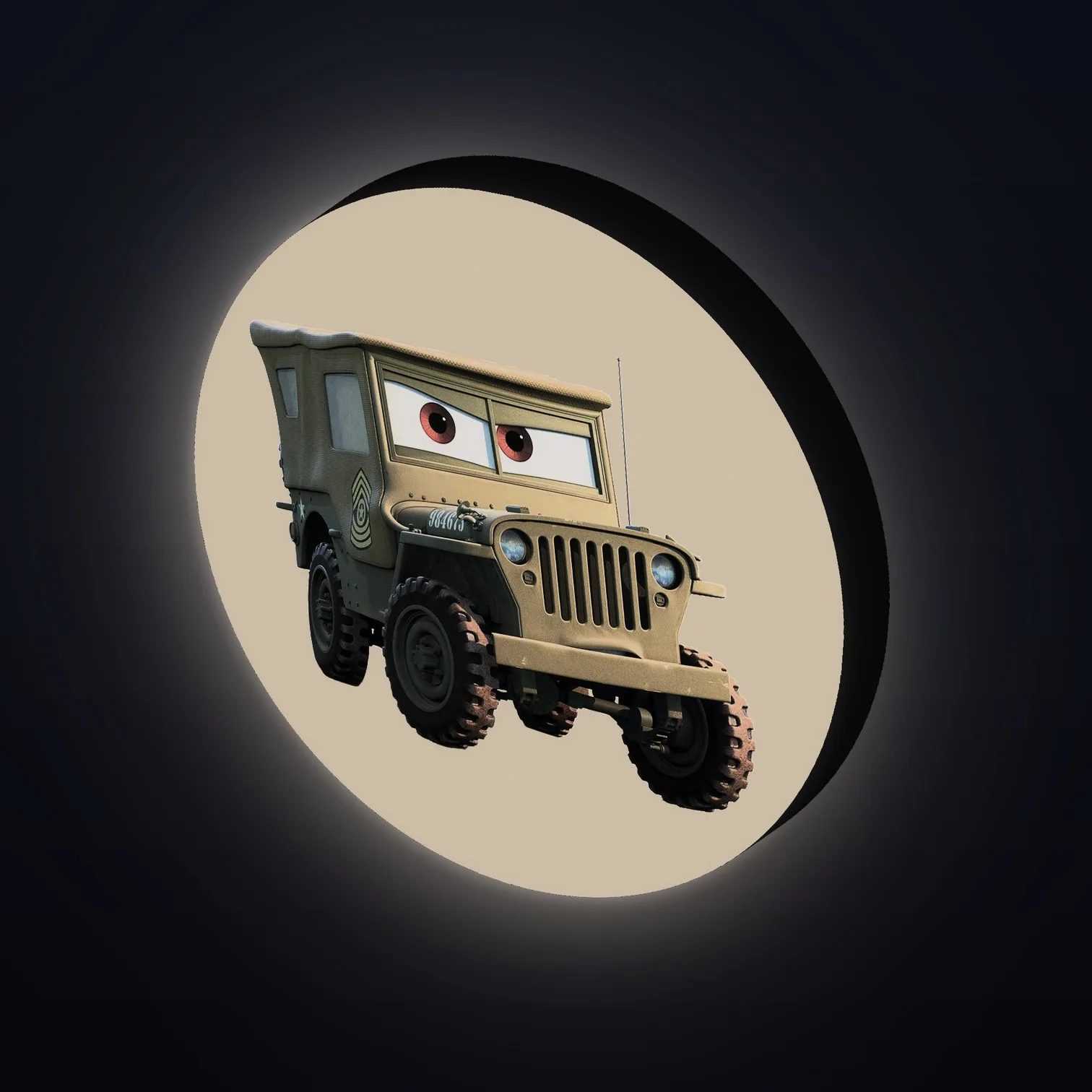 Cars Sarge Willys Jeep LED-Leuchte