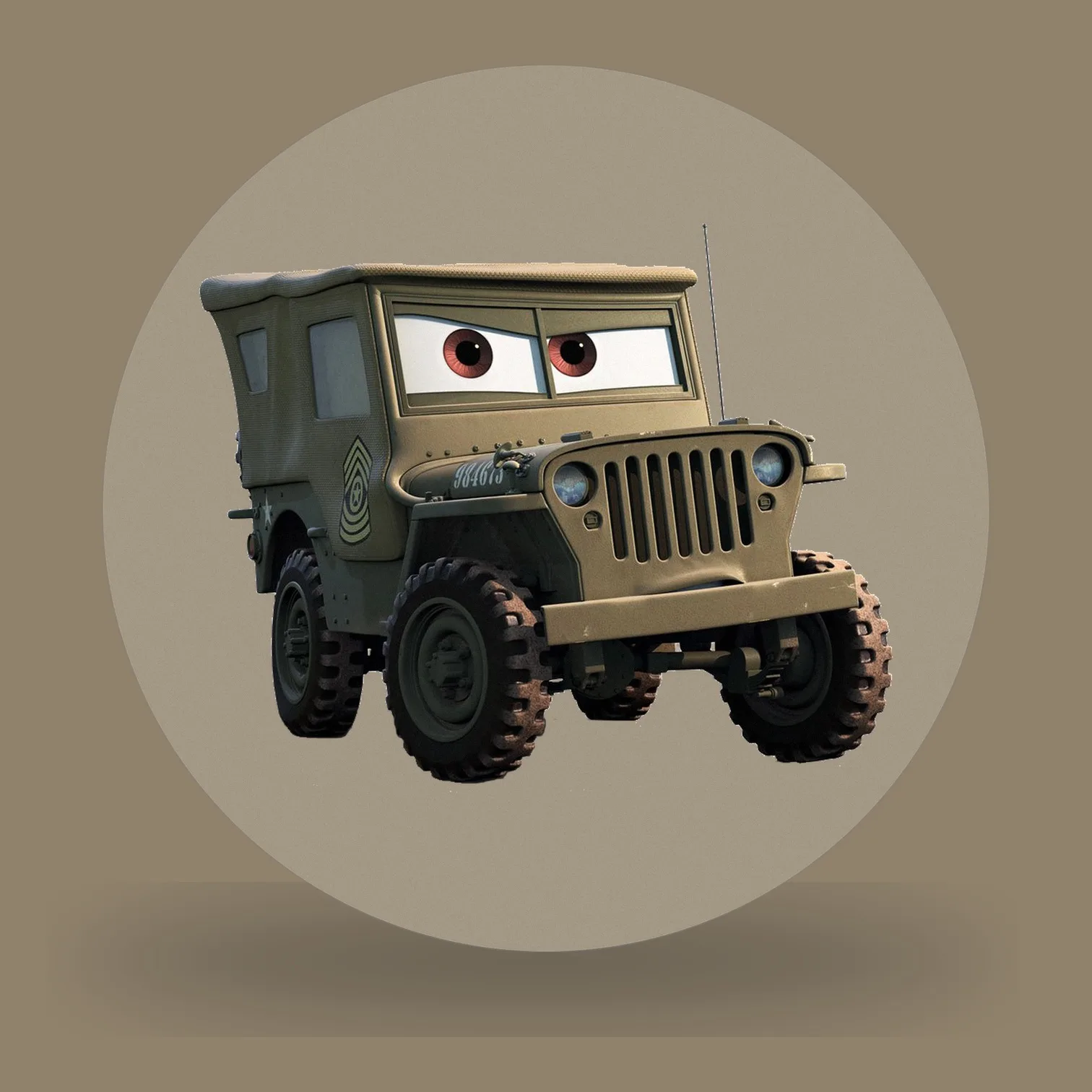 Cars Sarge Willys Jeep LED-Leuchte