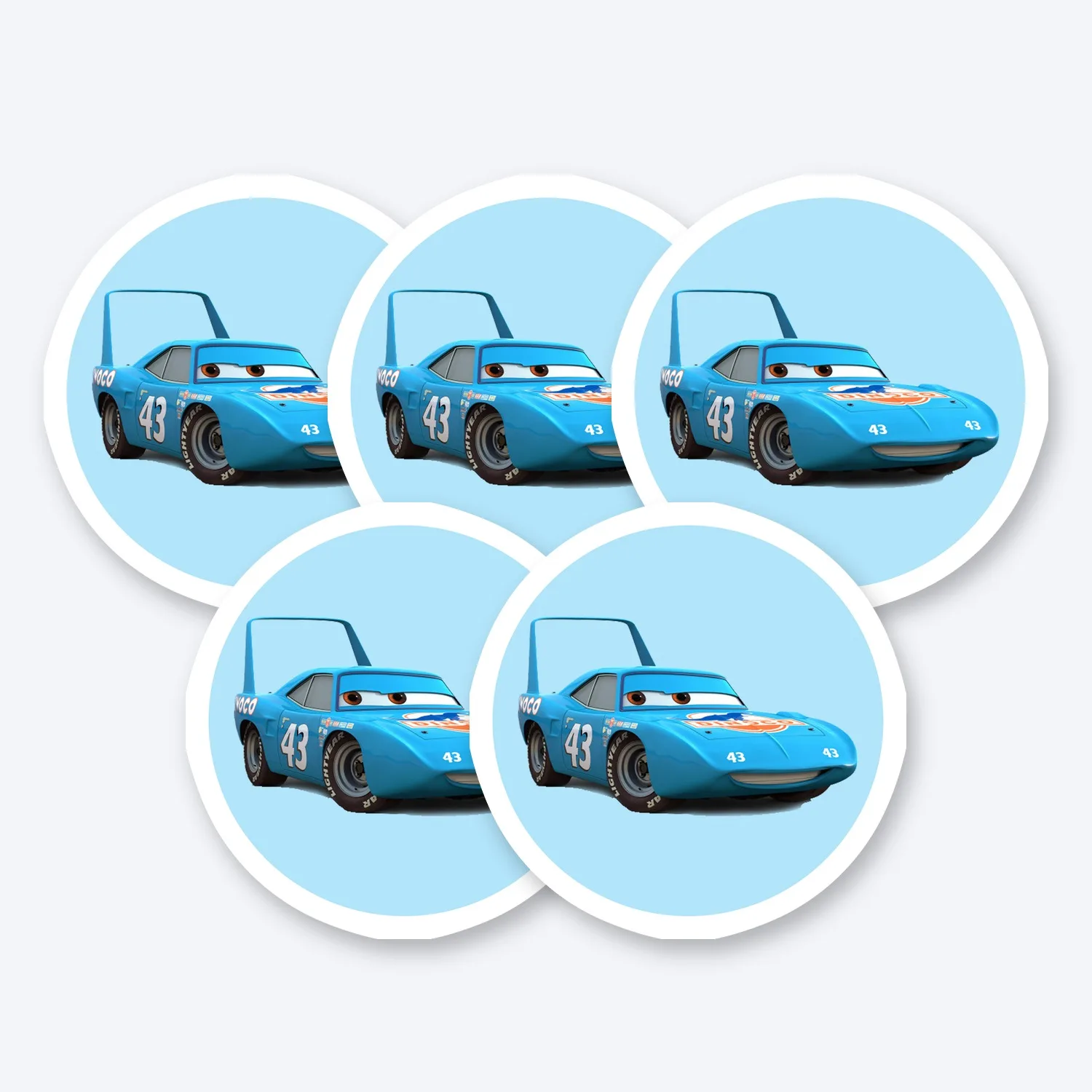 Cars Strip „The King“ Weathers Aufkleber Set