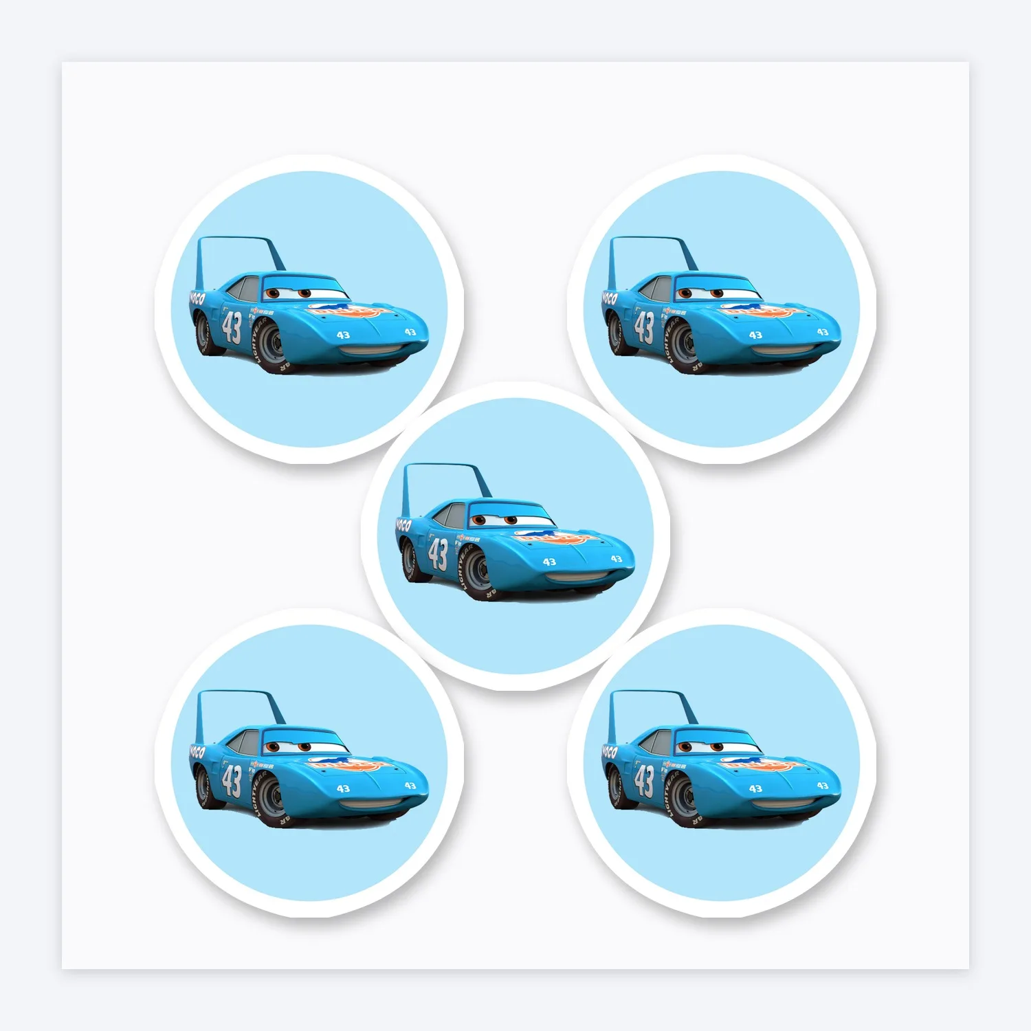 Cars Strip „The King“ Weathers Aufkleber Set