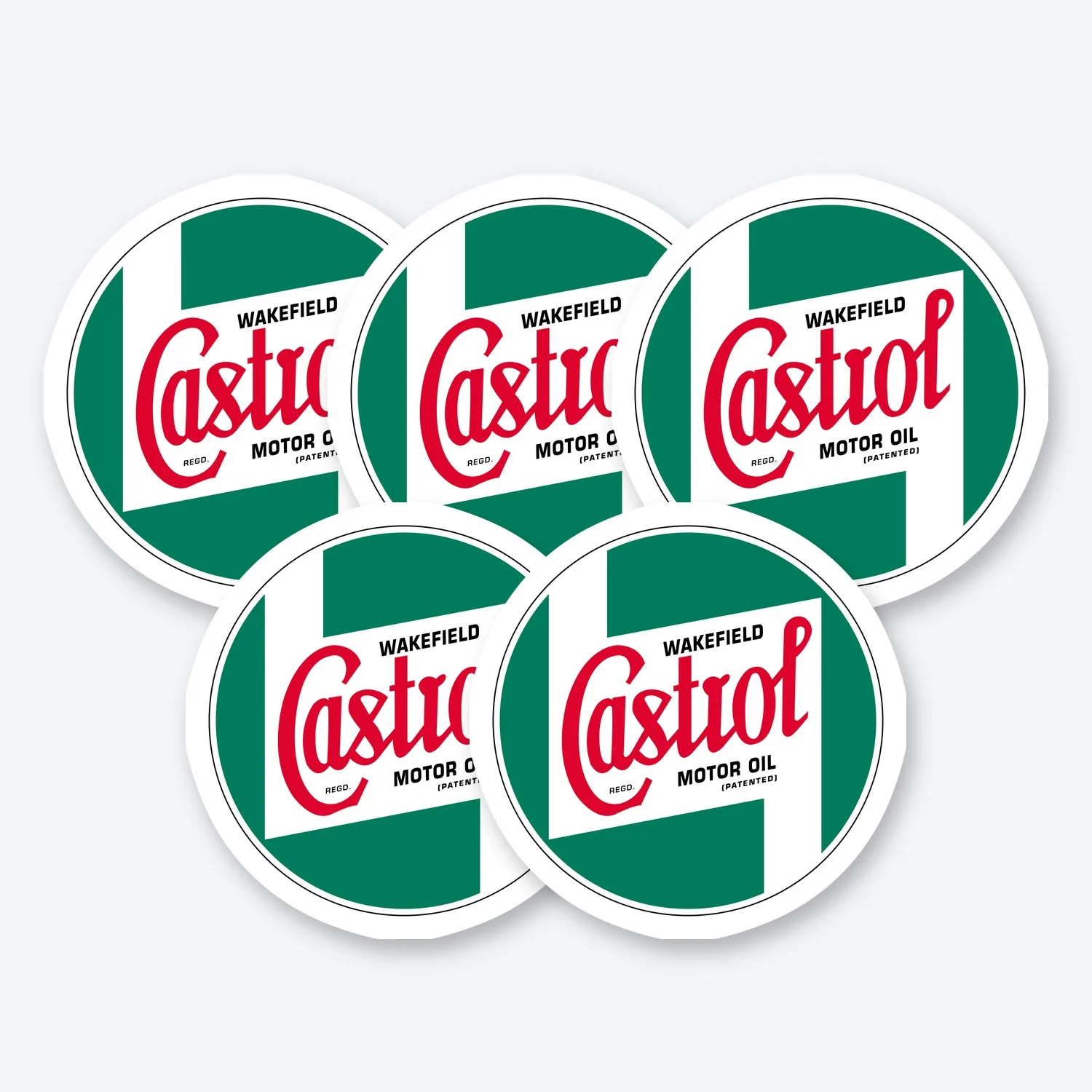 Castrol Motor Oil Klassik Aufkleber Set