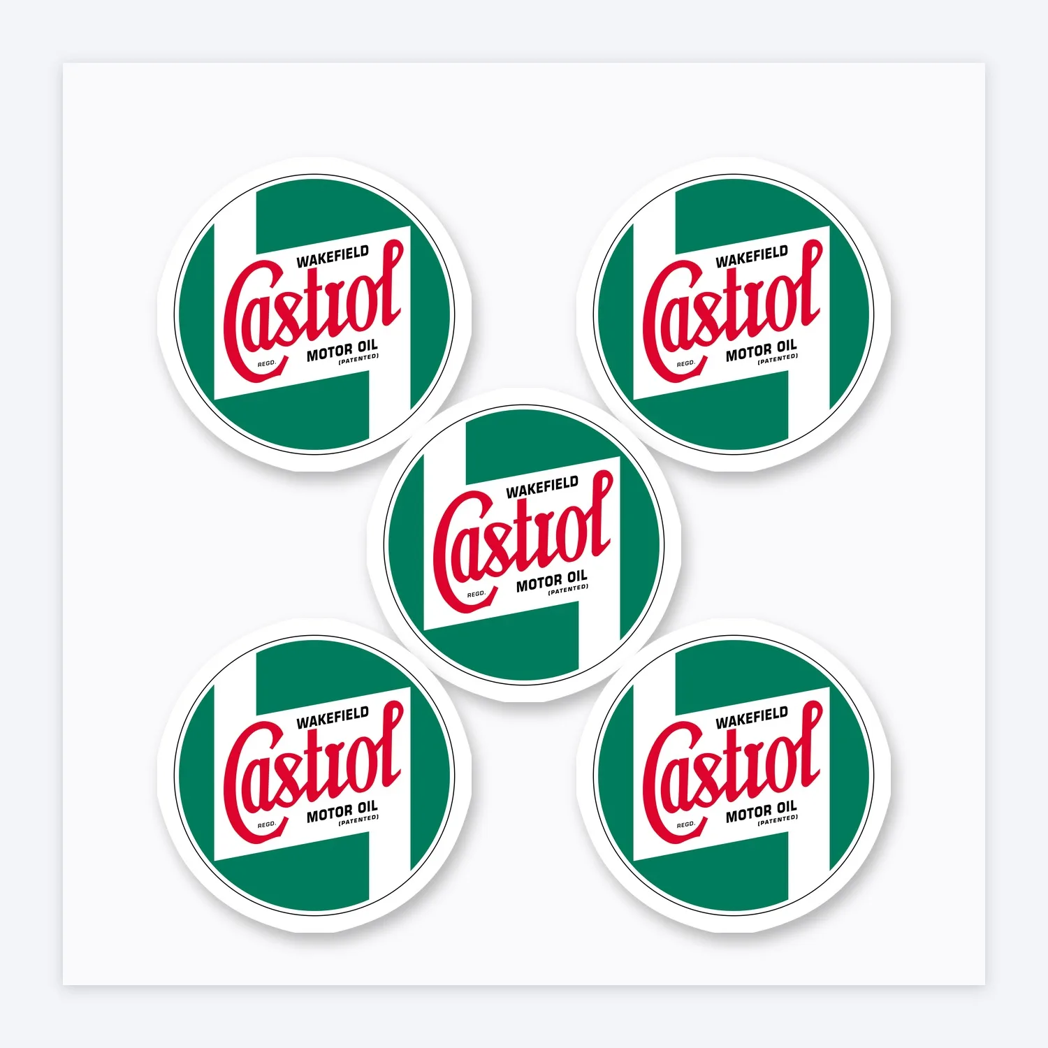 Castrol Motor Oil Klassik Aufkleber Set