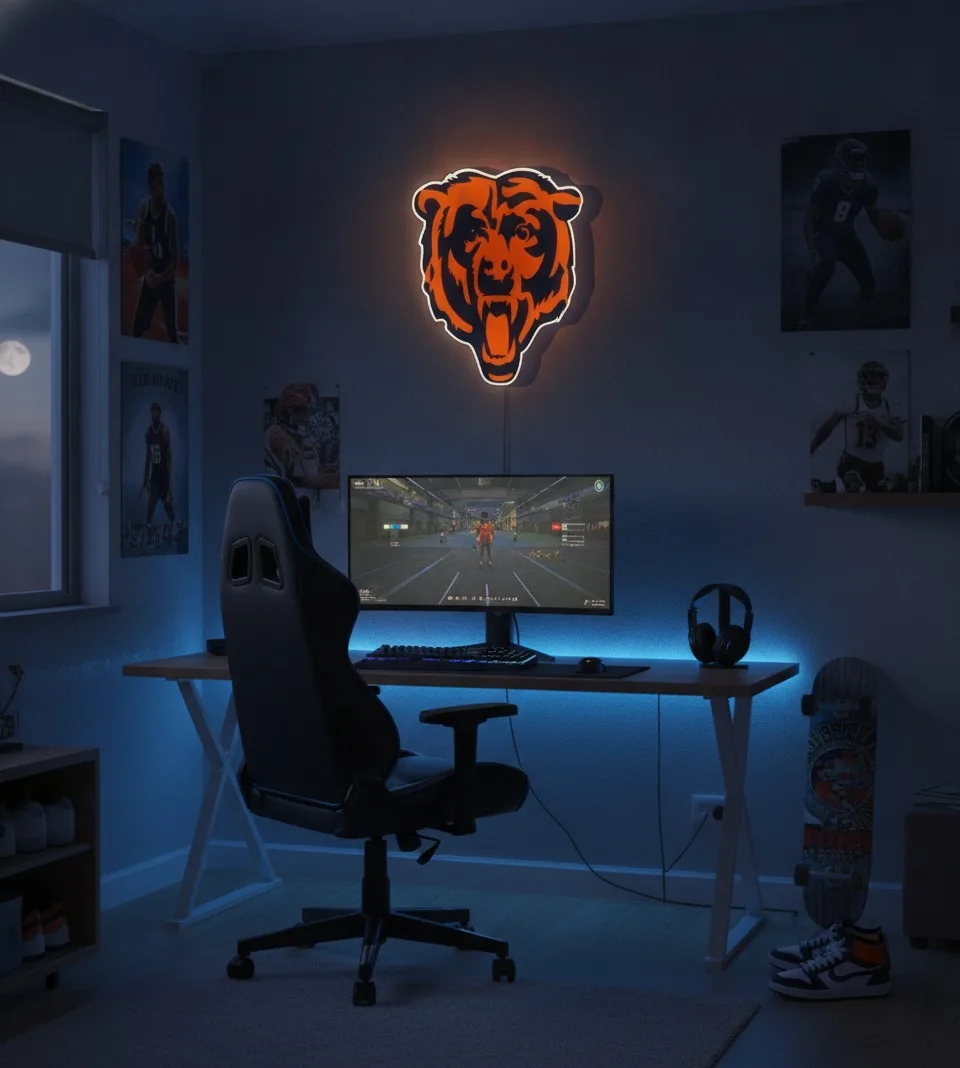 Chicago Bears LED-Leuchtschild