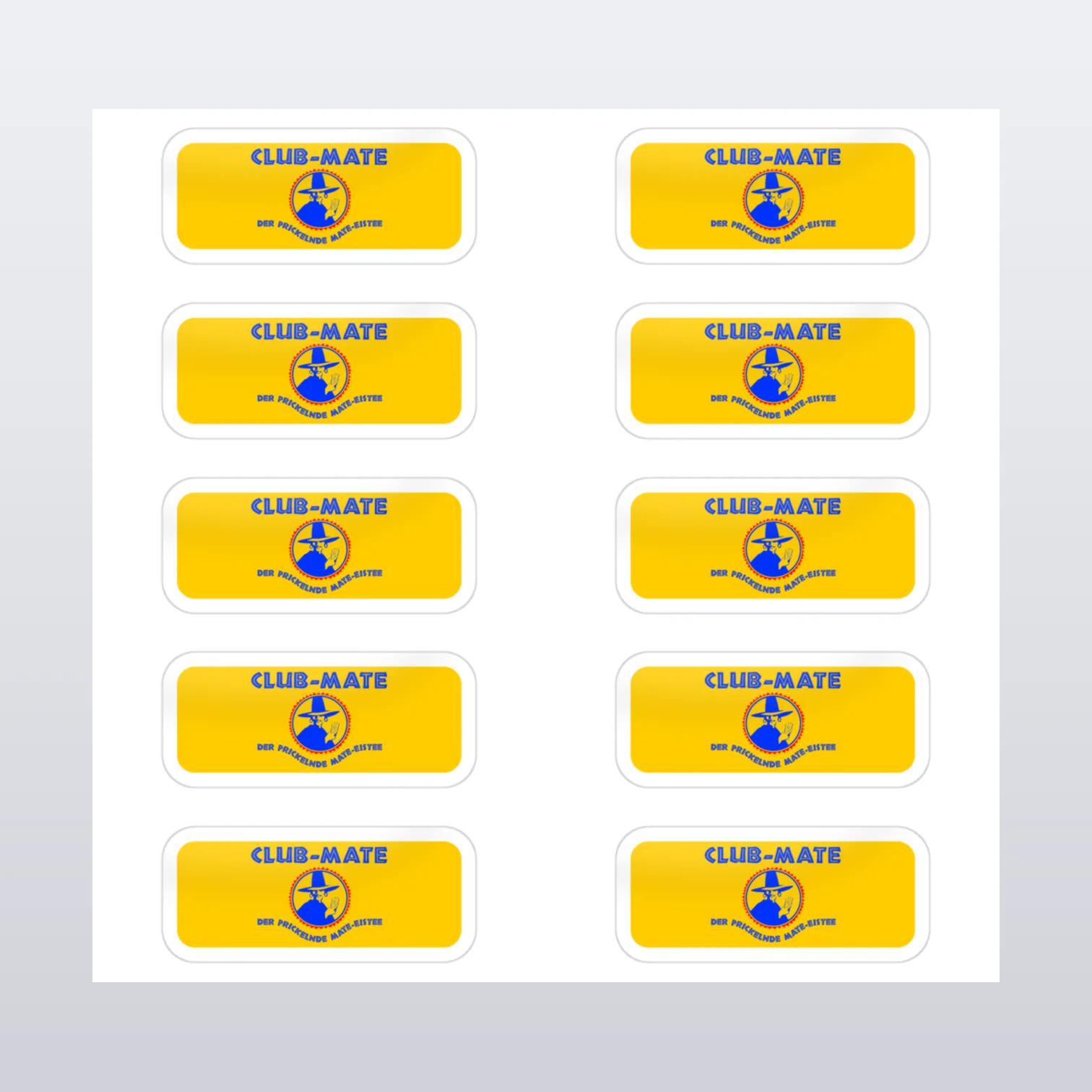 Club Mate Eistee Aufkleber Set