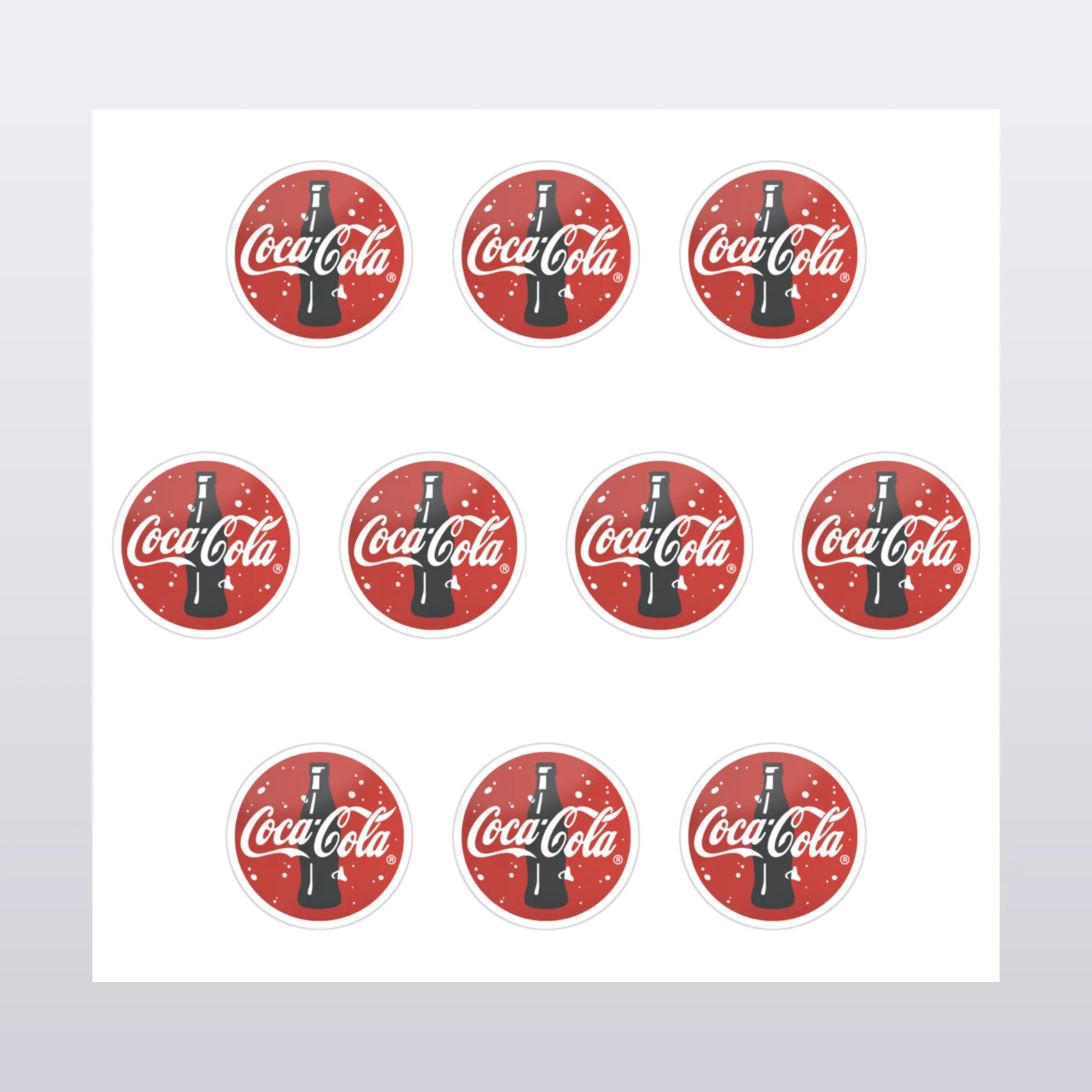 Coca Cola Aufkleber Set I – Aufkleber auf Bogen