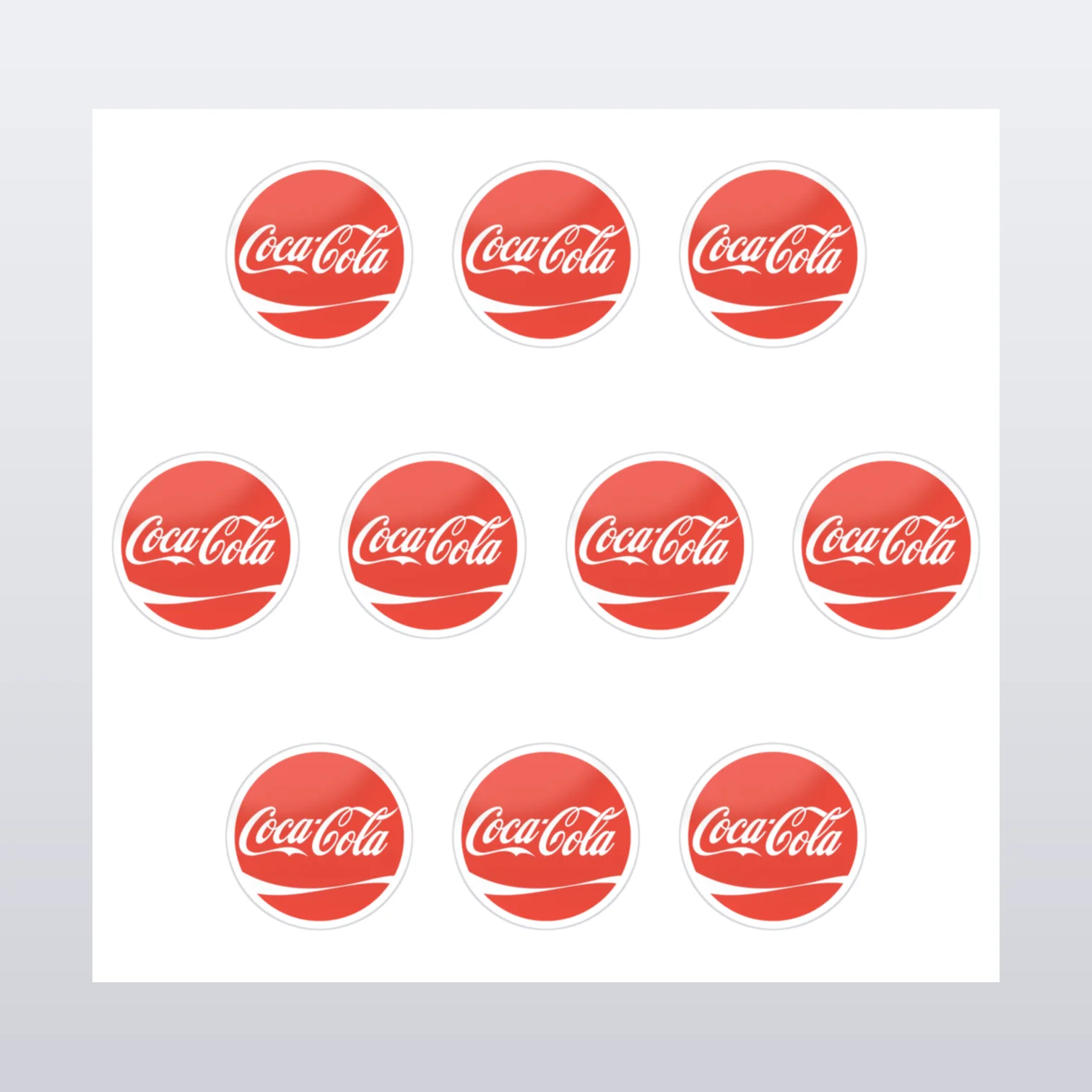 Coca Cola Aufkleber Set II – Aufkleber auf Bogen