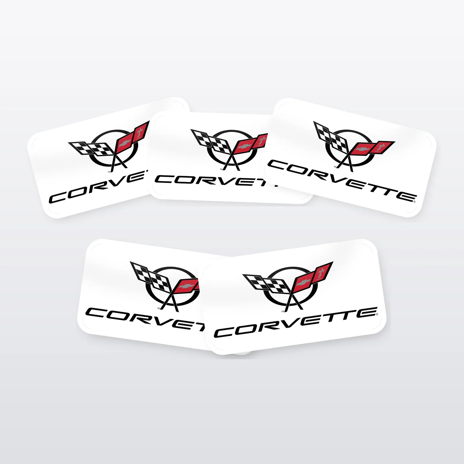 Corvette Logo Aufkleber Set – 5 Sticker