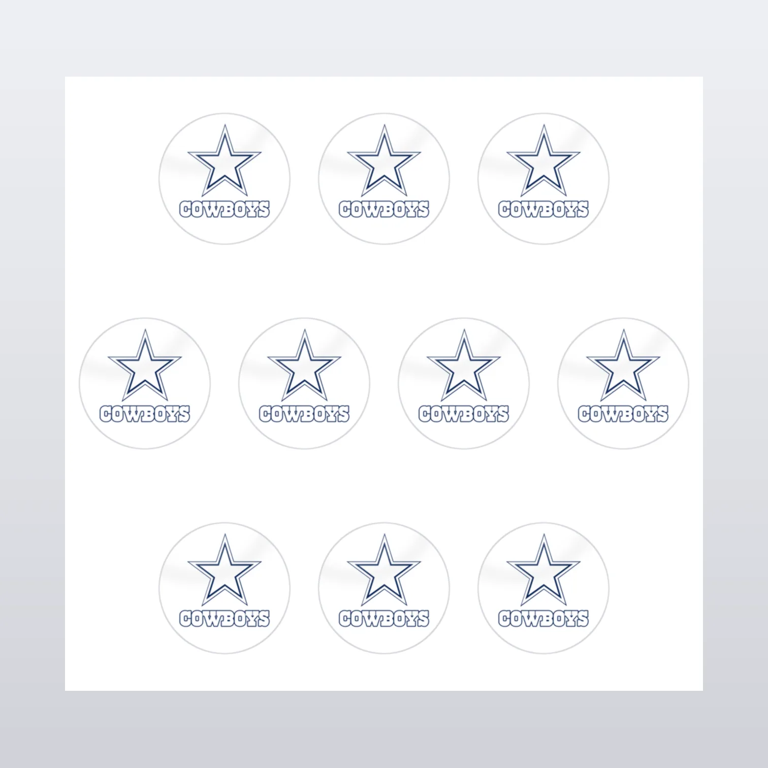 Dallas Cowboys Aufkleber Set I