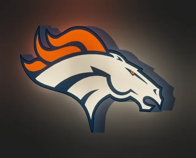 Denver Broncos LED-Leuchtschild