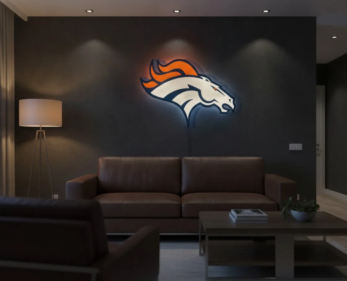 Denver Broncos LED-Leuchtschild