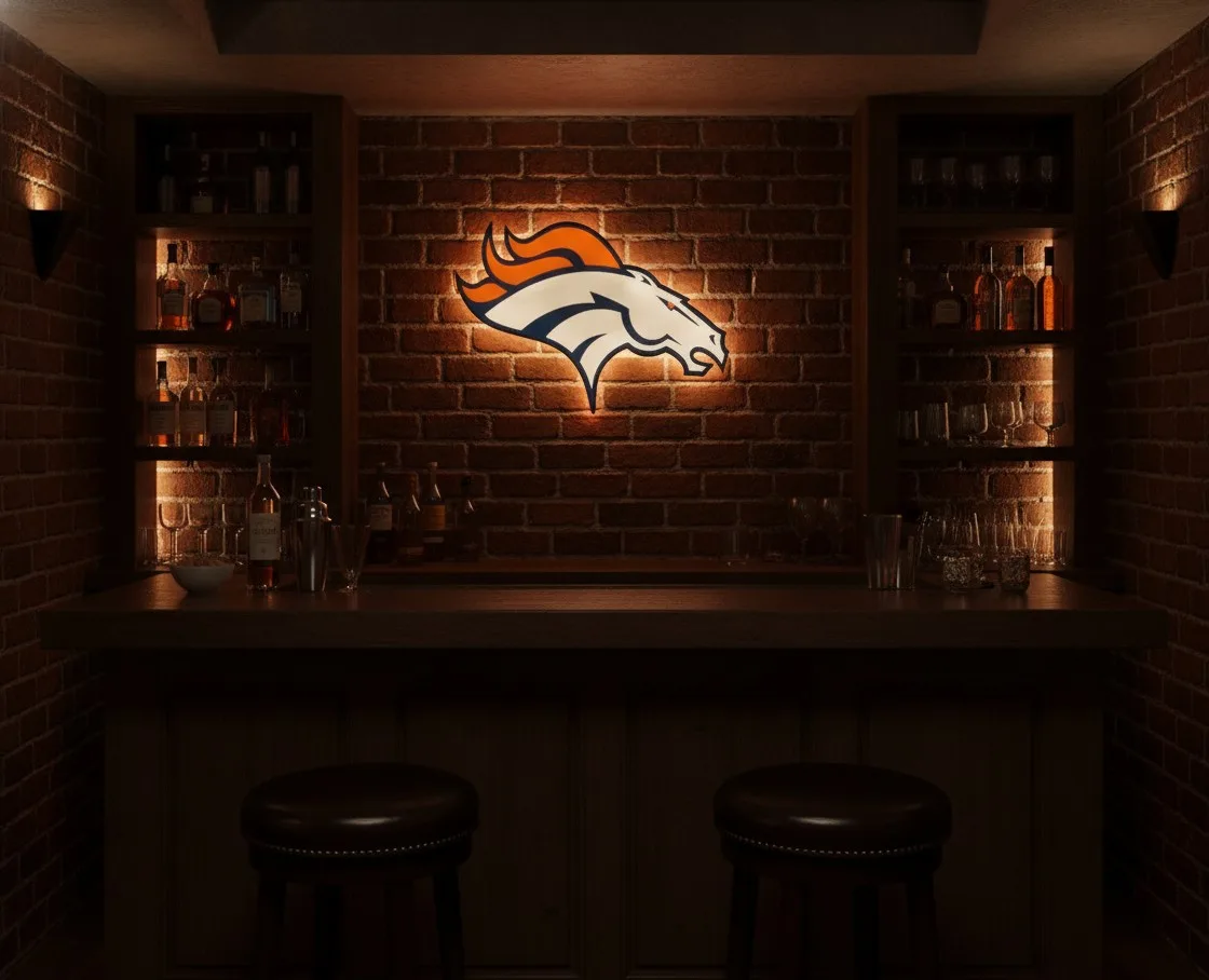 Denver Broncos LED-Leuchtschild