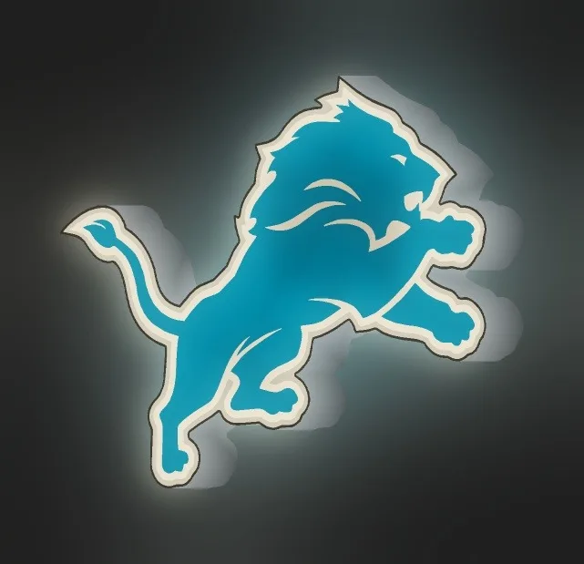 Detroit Lions LED-Leuchtschild