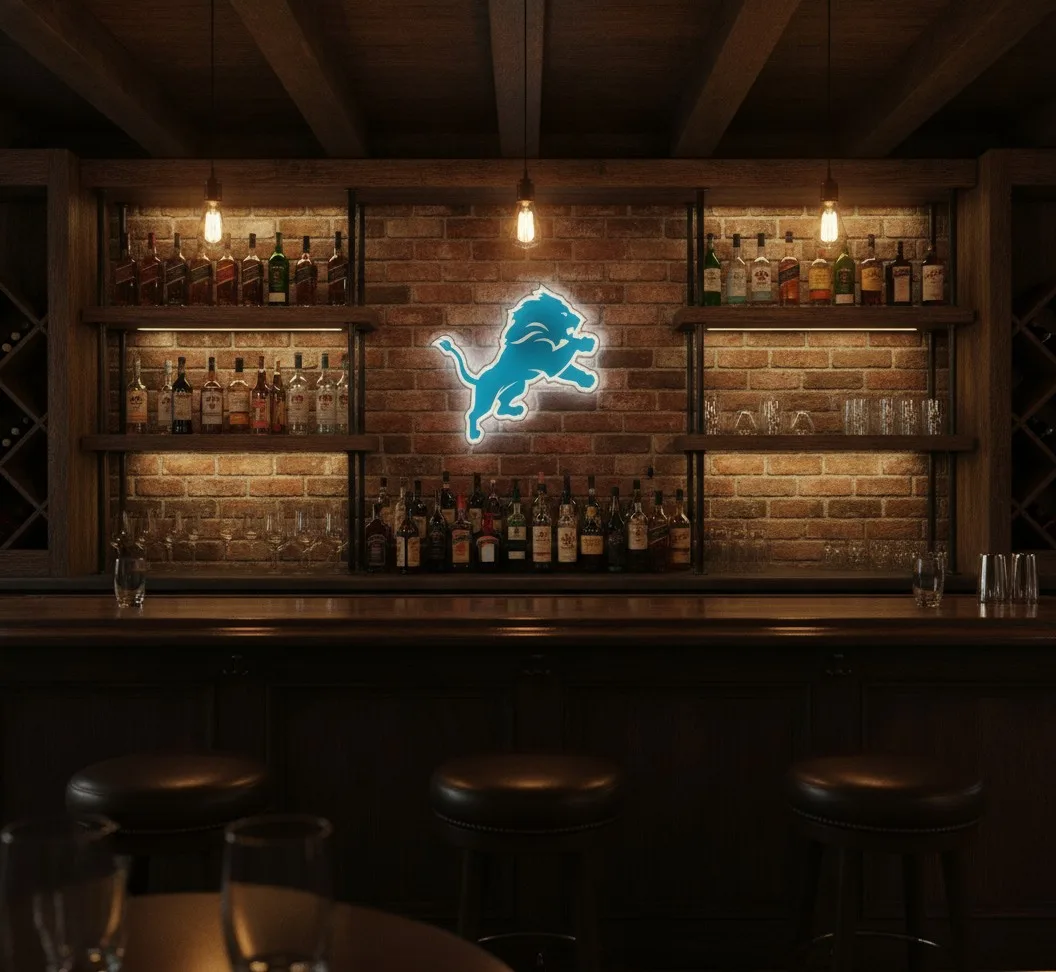 Detroit Lions LED-Leuchtschild