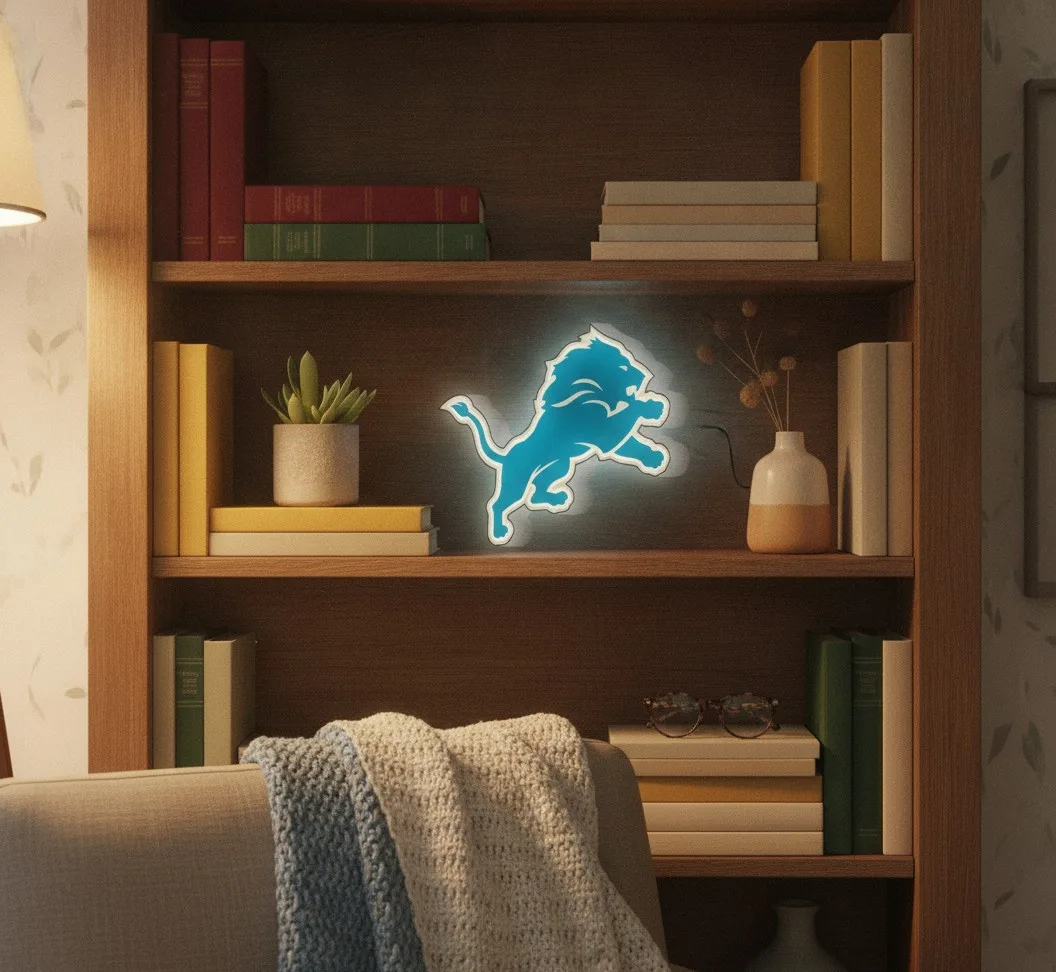 Detroit Lions LED-Leuchtschild