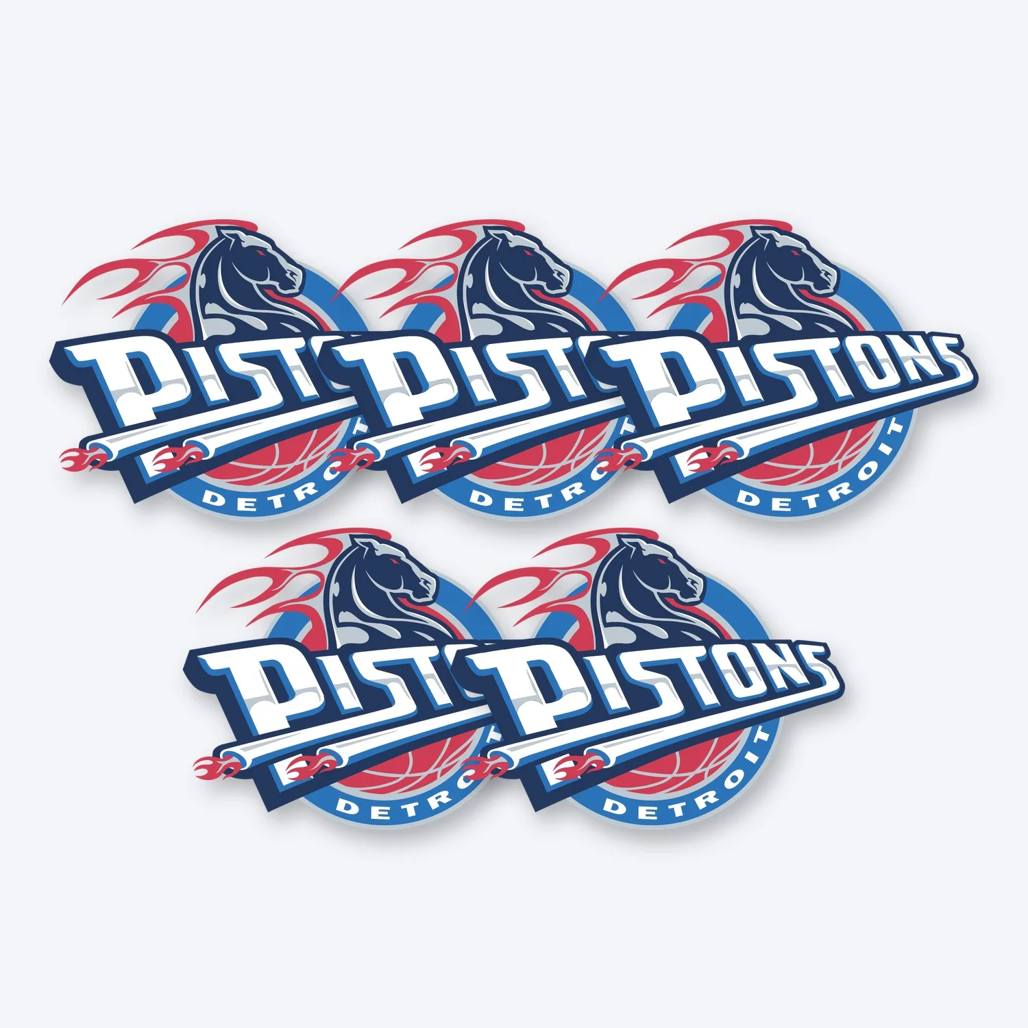 Detroit Pistons NBA Aufkleber Set II