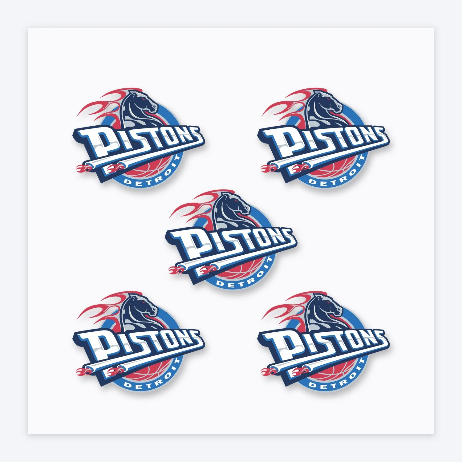 Detroit Pistons NBA Aufkleber Set II