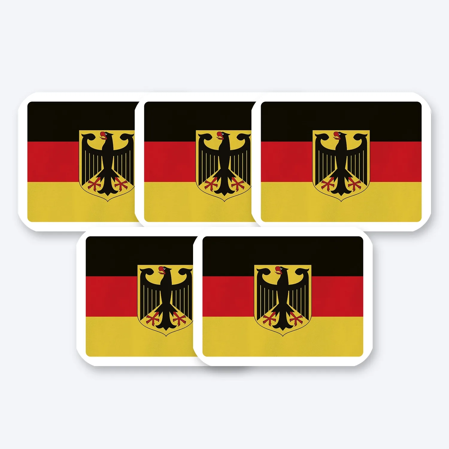 Deutschland Bundesadler Fahne Aufkleber Set