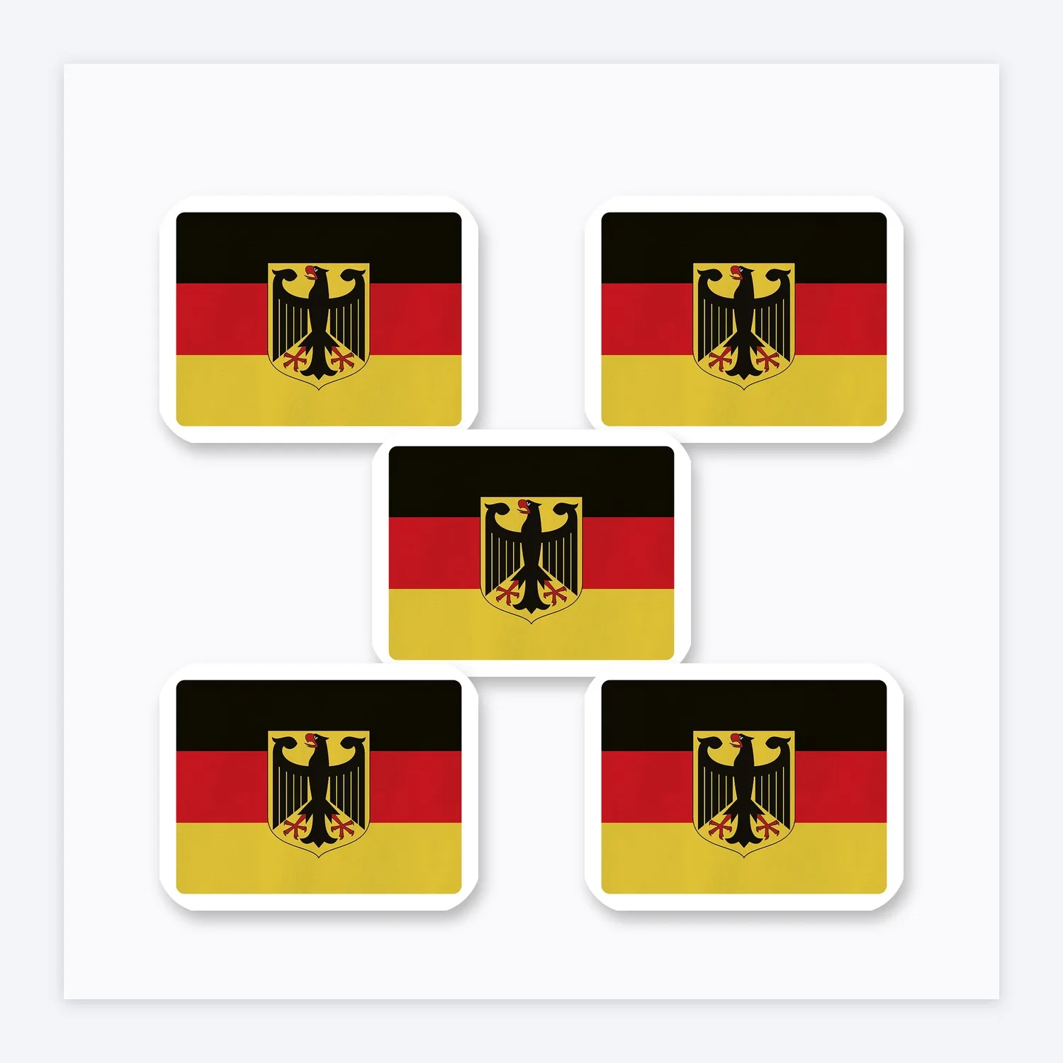 Deutschland Bundesadler Fahne Aufkleber Set