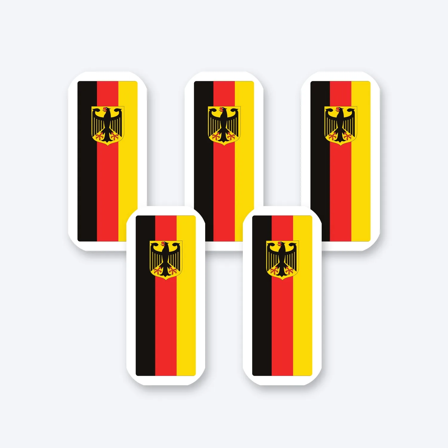 Deutschland Flagge Bundesadler Aufkleber Set