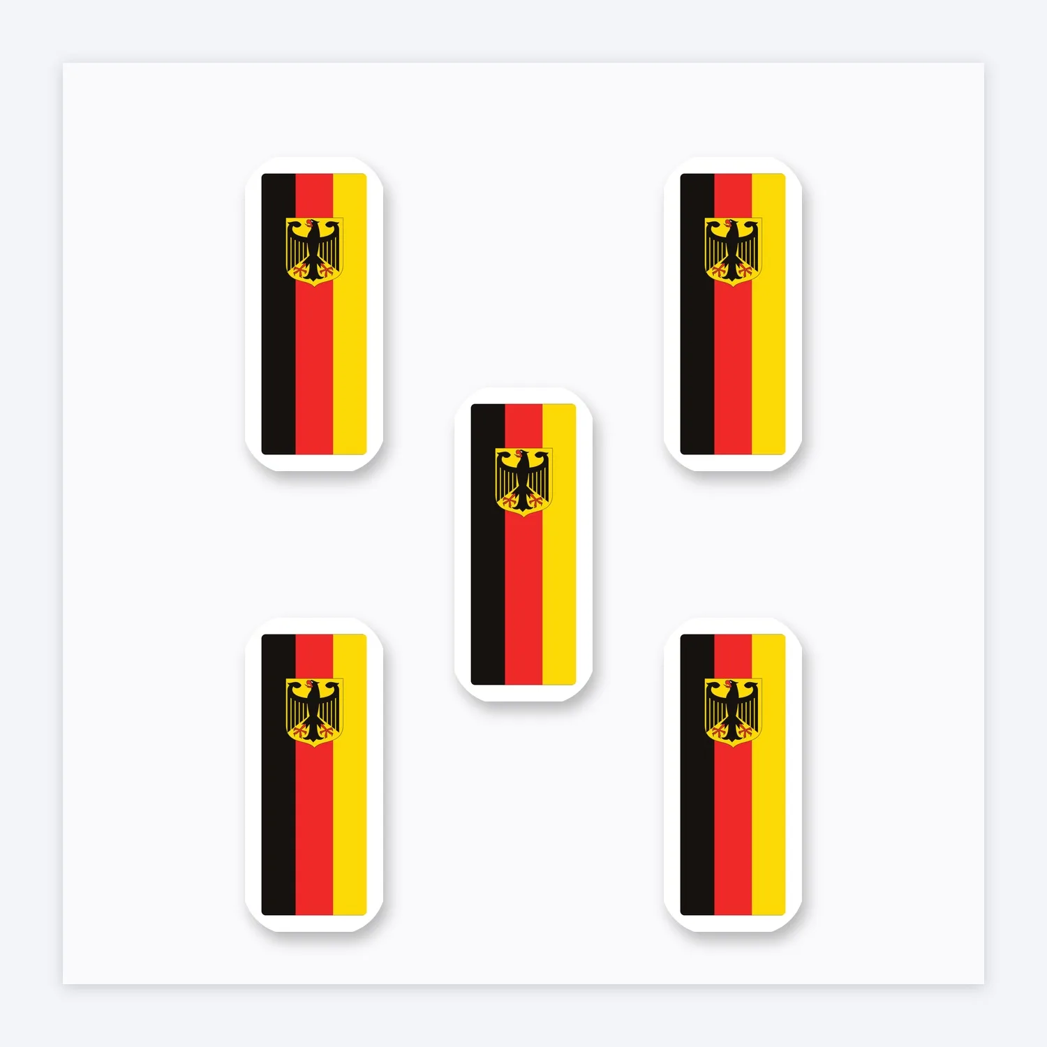 Deutschland Flagge Bundesadler Aufkleber Set