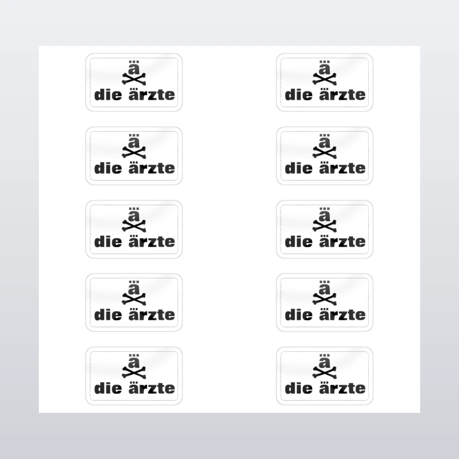 Die Ärzte Aufkleber Set – Aufkleber auf Bogen