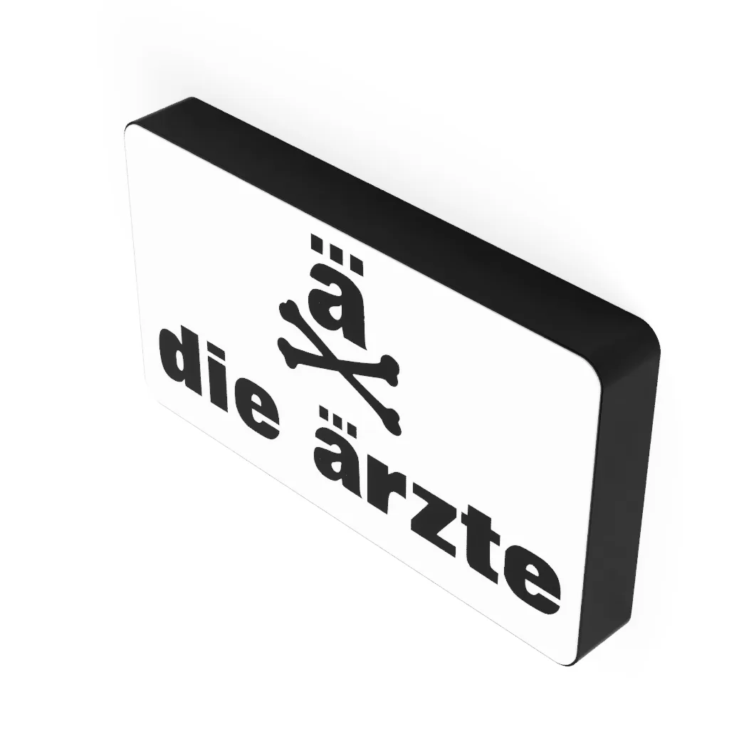 Die Ärzte LED-Leuchtschild – 3D-Ansicht