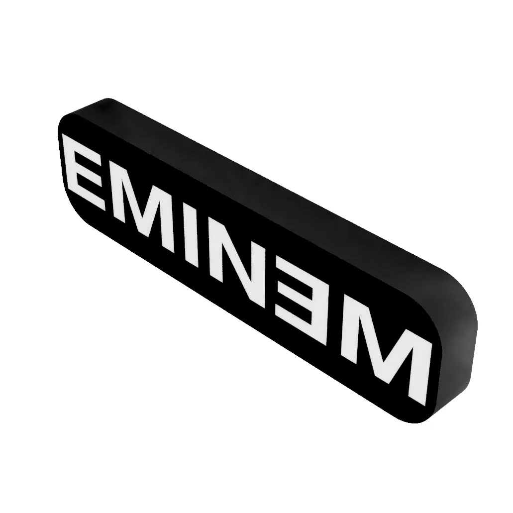 Eminem LED-Leuchtschild – 3D-Ansicht