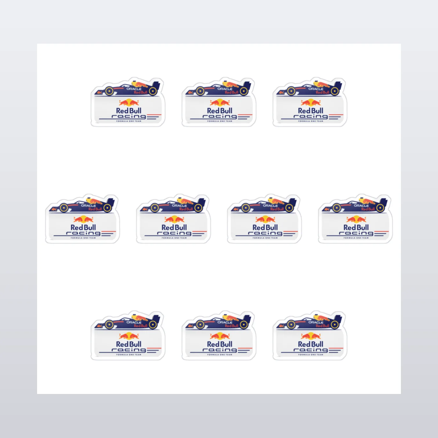 F1 Red Bull Racing Aufkleber Set – Aufkleber auf Bogen