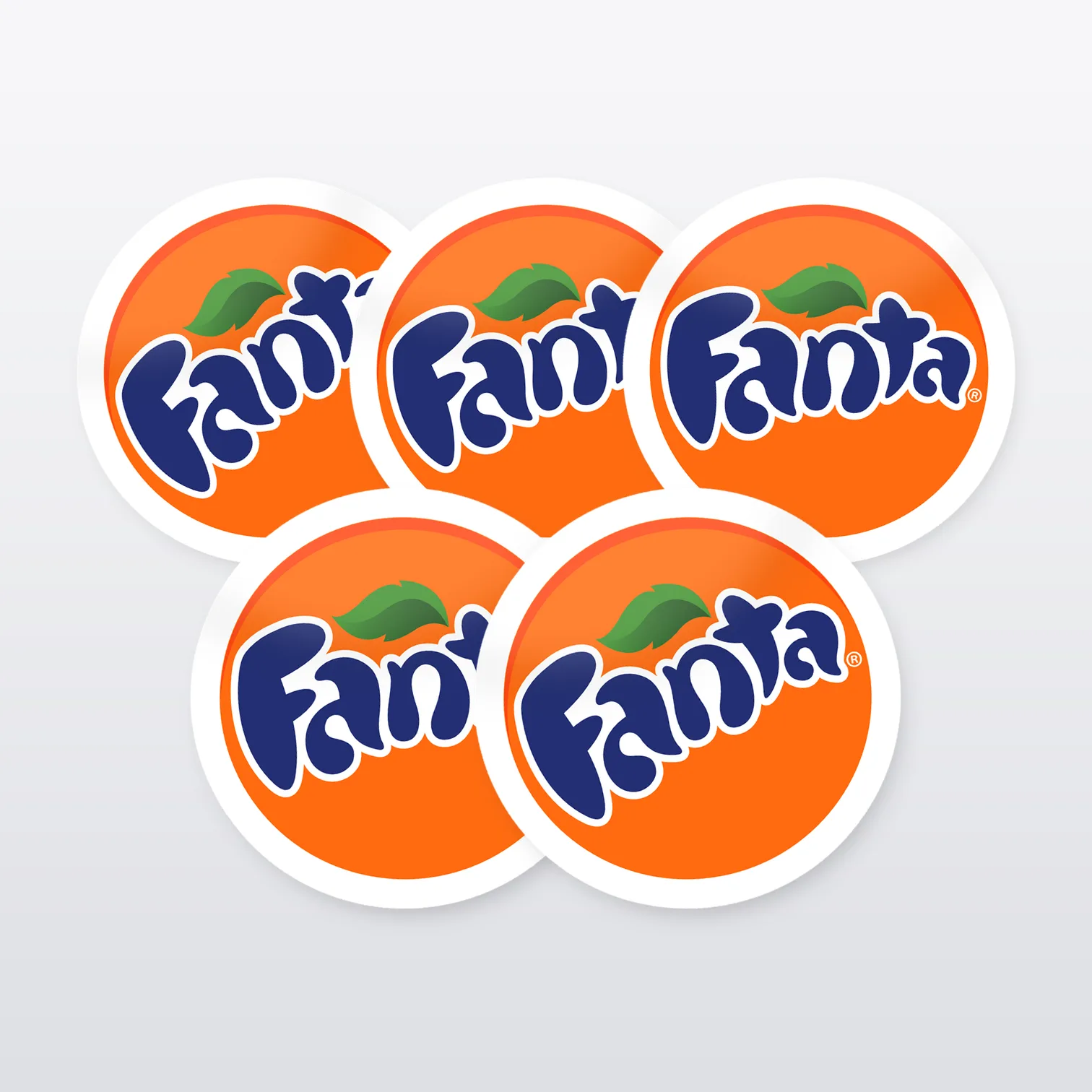 Fanta Aufkleber Set – 5 Sticker